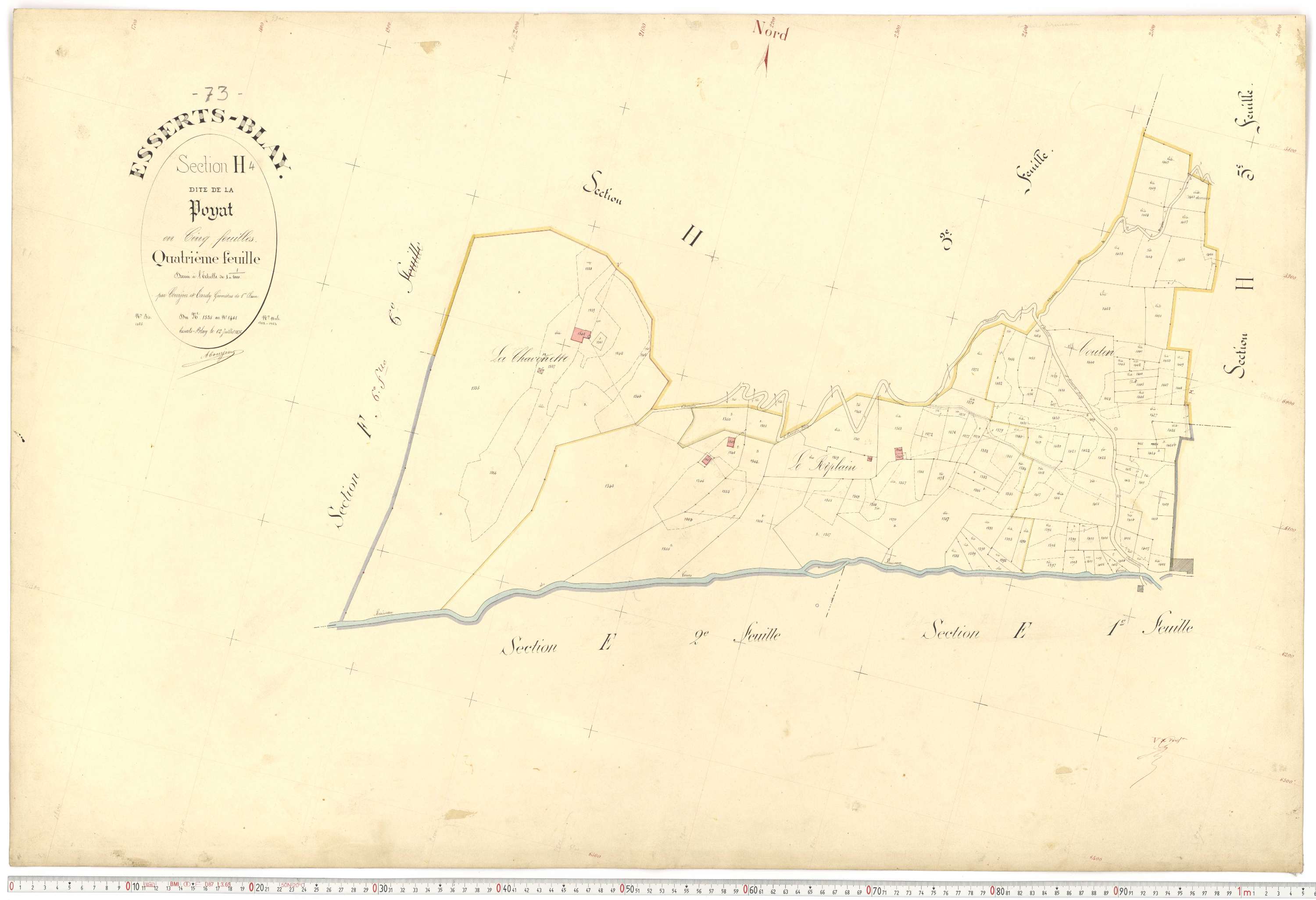 Esserts-Blay - Plans cadastraux du premier cadastre français.