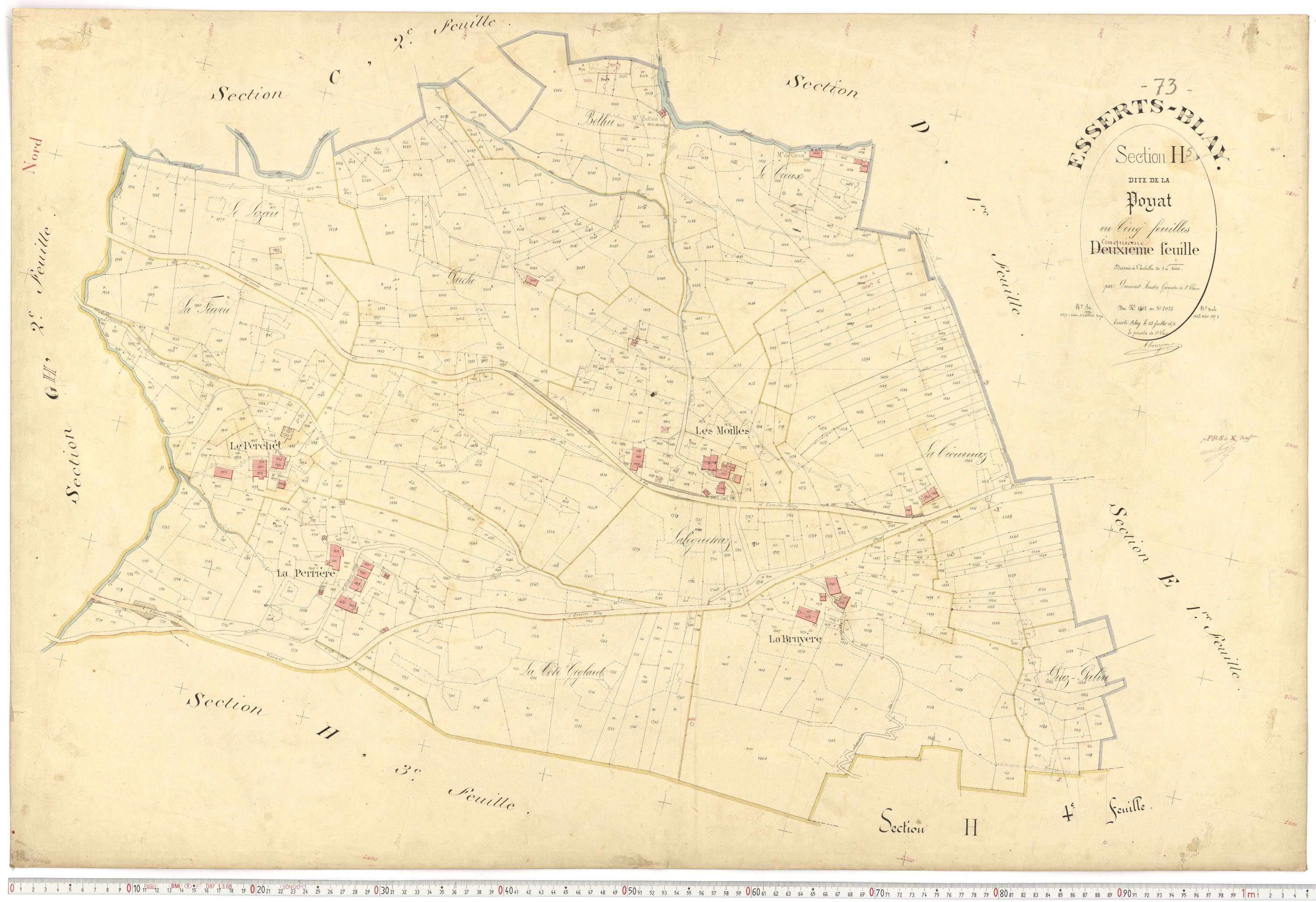 Esserts-Blay - Plans cadastraux du premier cadastre français.