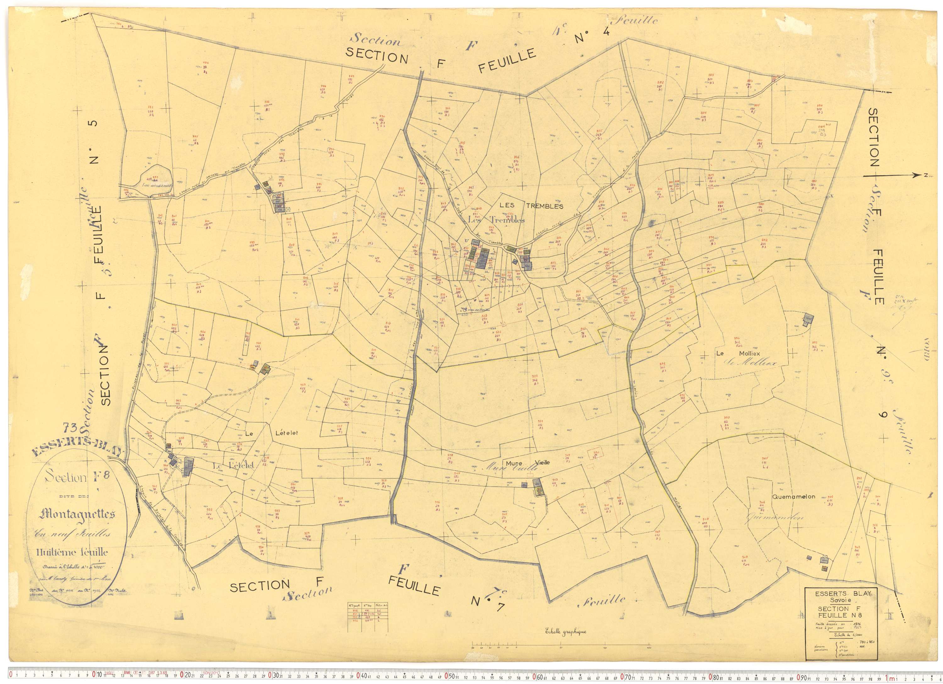 Esserts-Blay - Plans cadastraux du cadastre rénové.