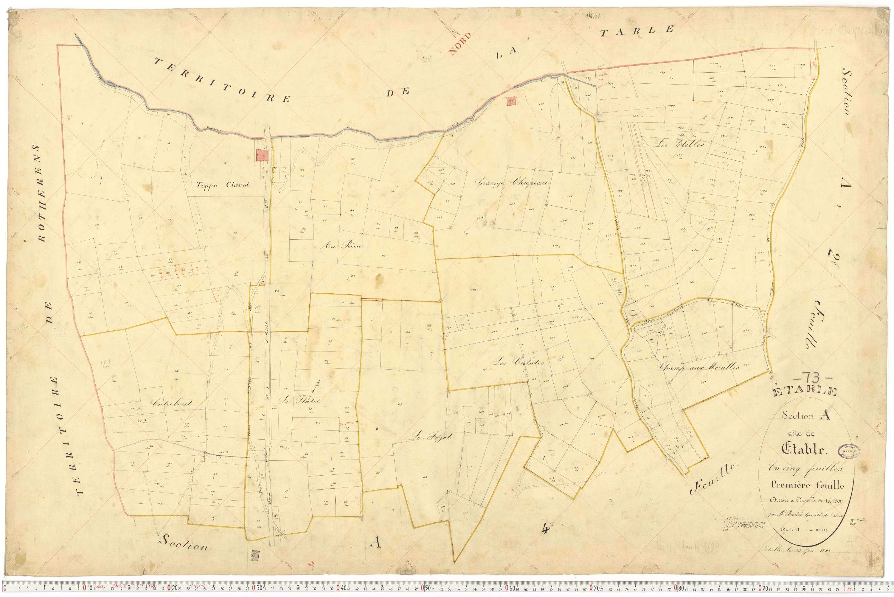 Étable - Cadastre français (1893).