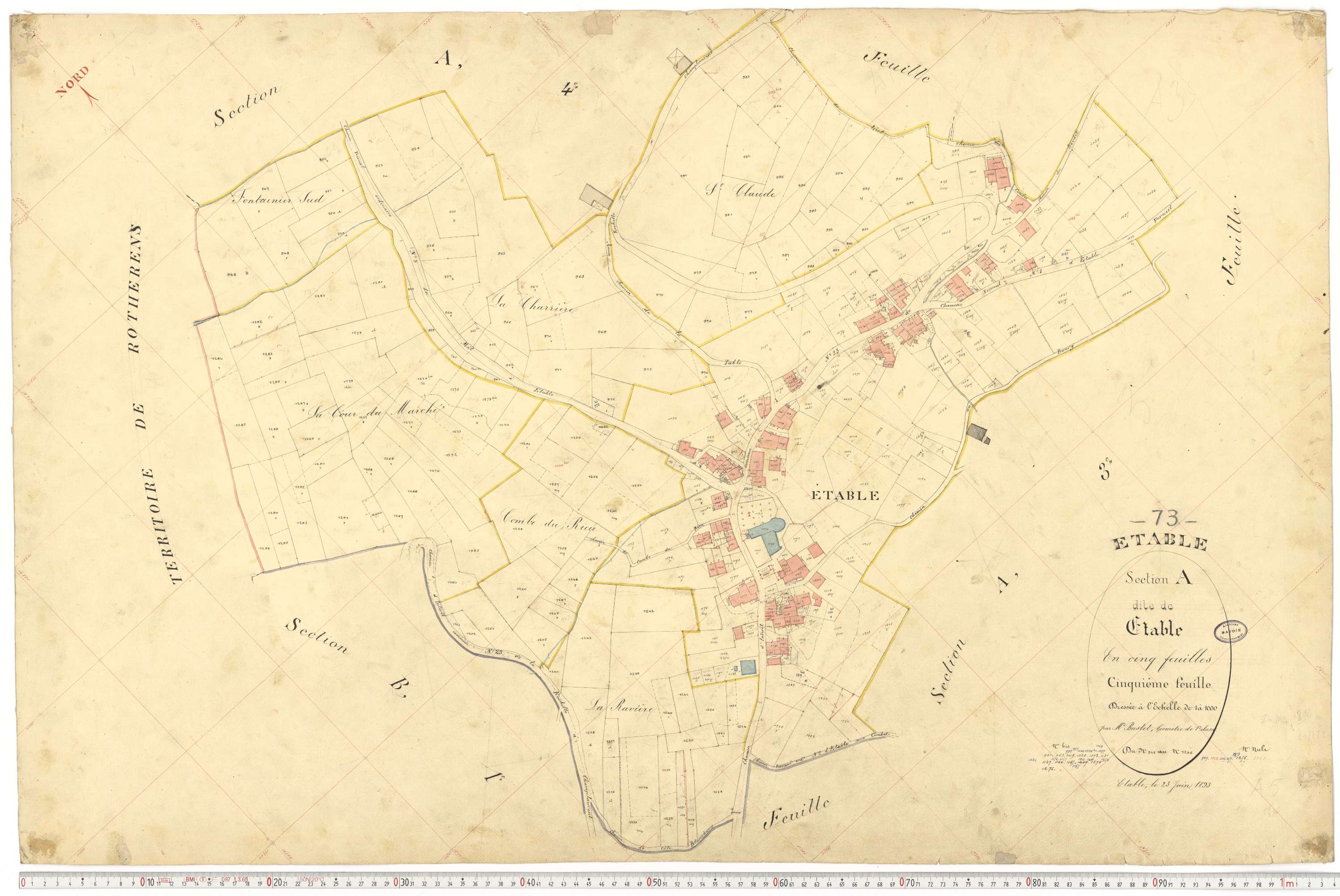 Étable - Cadastre français (1893).