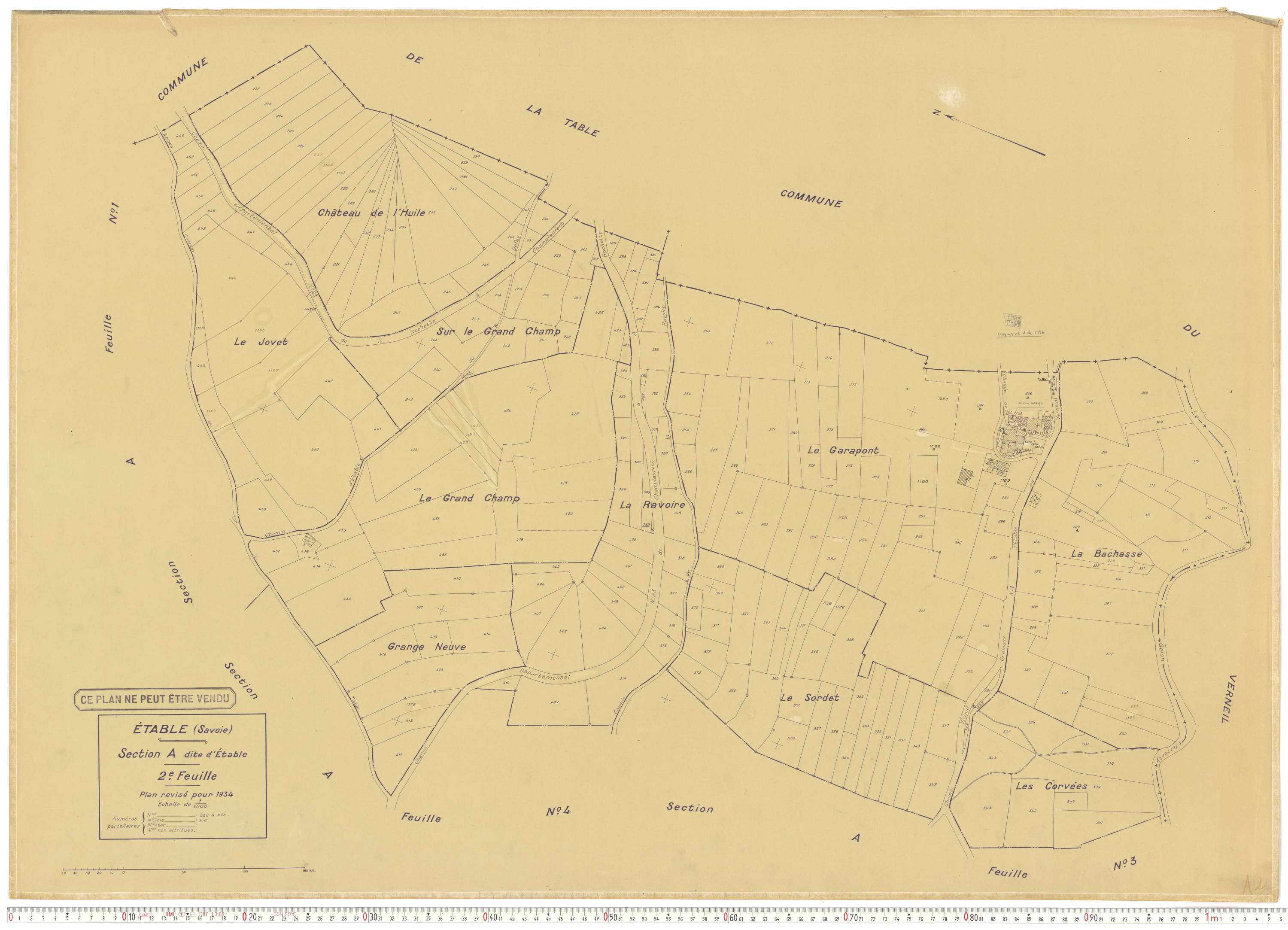 Étable - Cadastre rénové (1934).