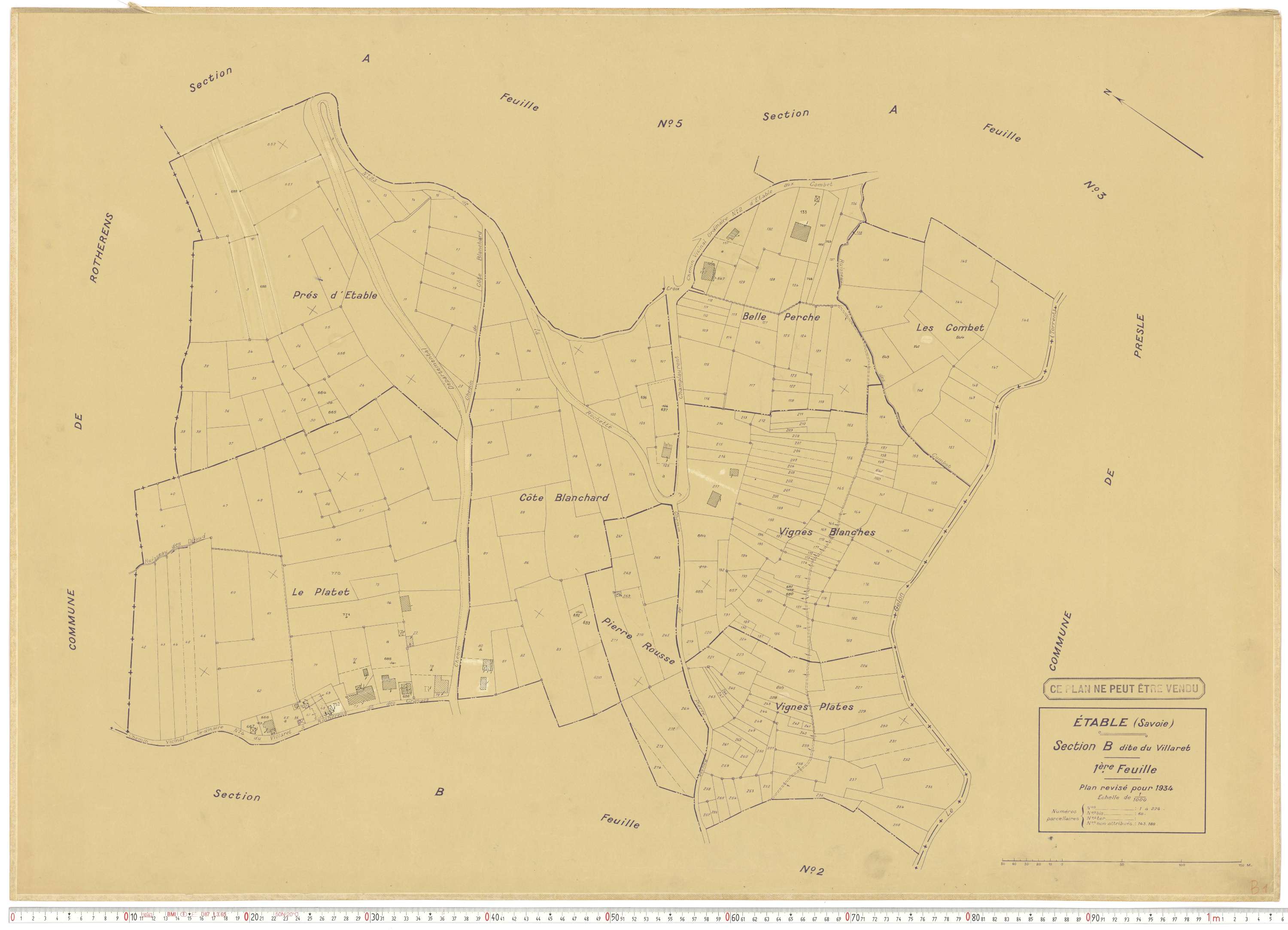 Étable - Cadastre rénové (1934).