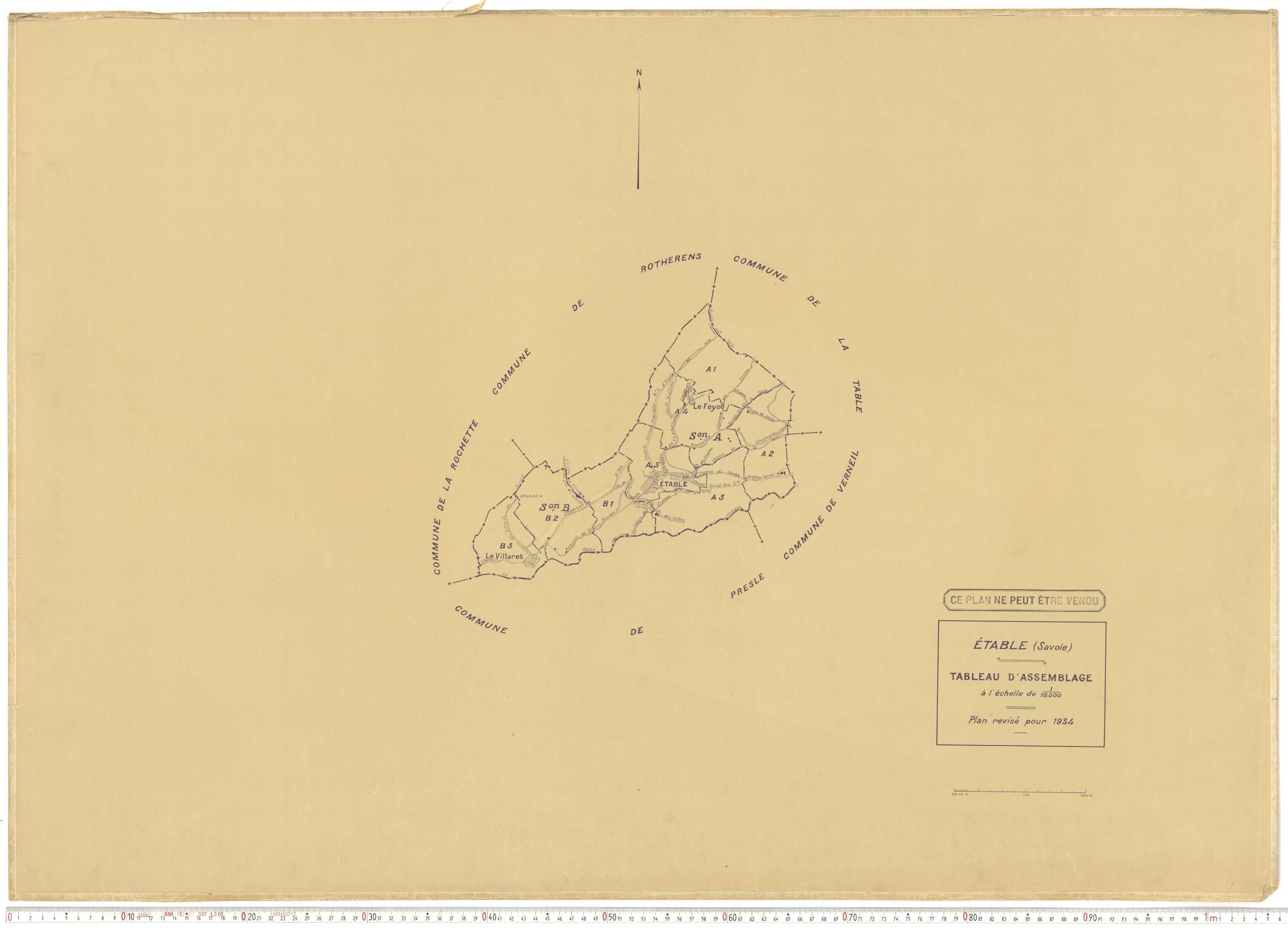 Étable - Cadastre rénové (1934).