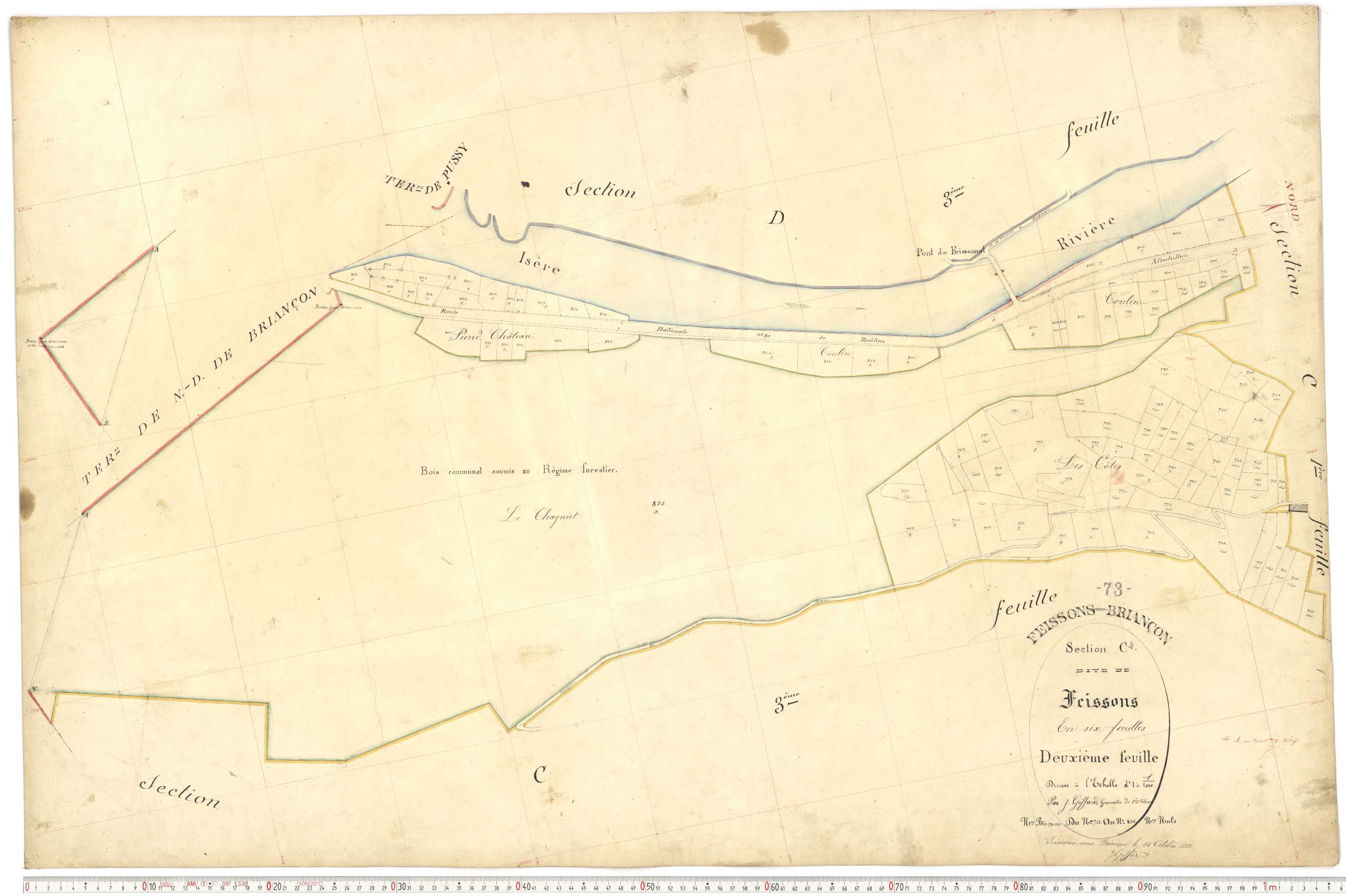 Feissons-sur-Isère - Plans cadastraux du premier cadastre français.