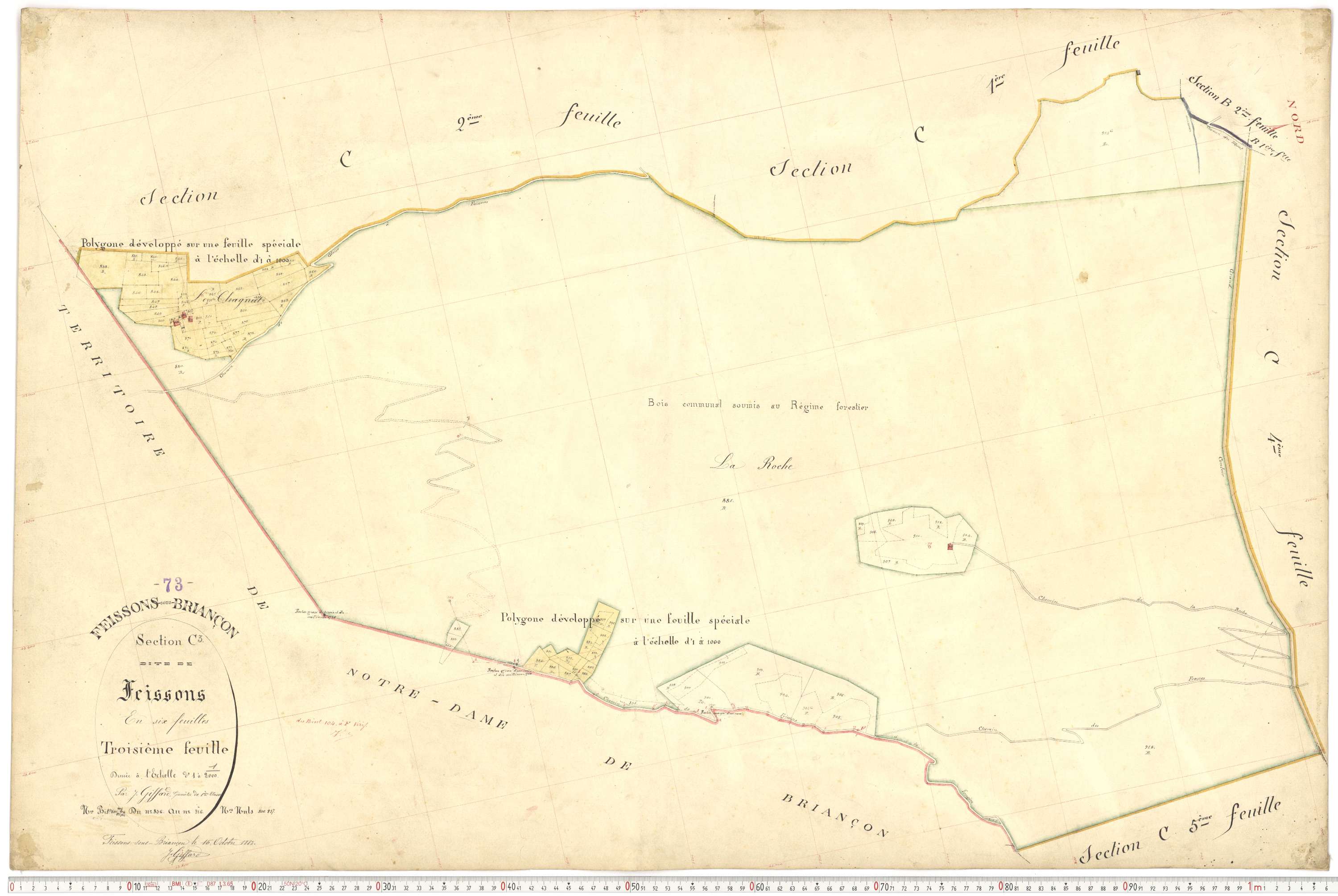 Feissons-sur-Isère - Plans cadastraux du premier cadastre français.