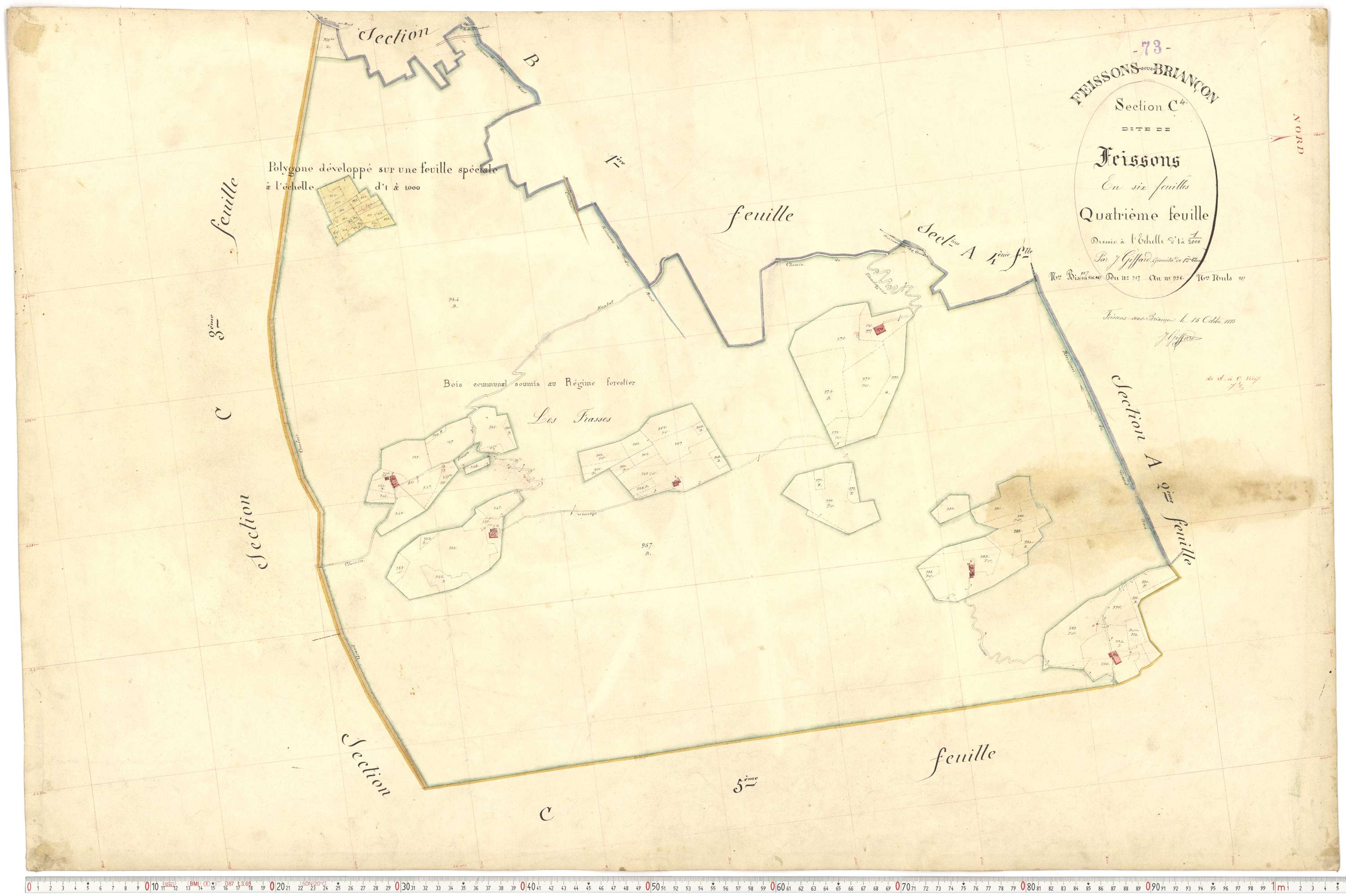 Feissons-sur-Isère - Plans cadastraux du premier cadastre français.
