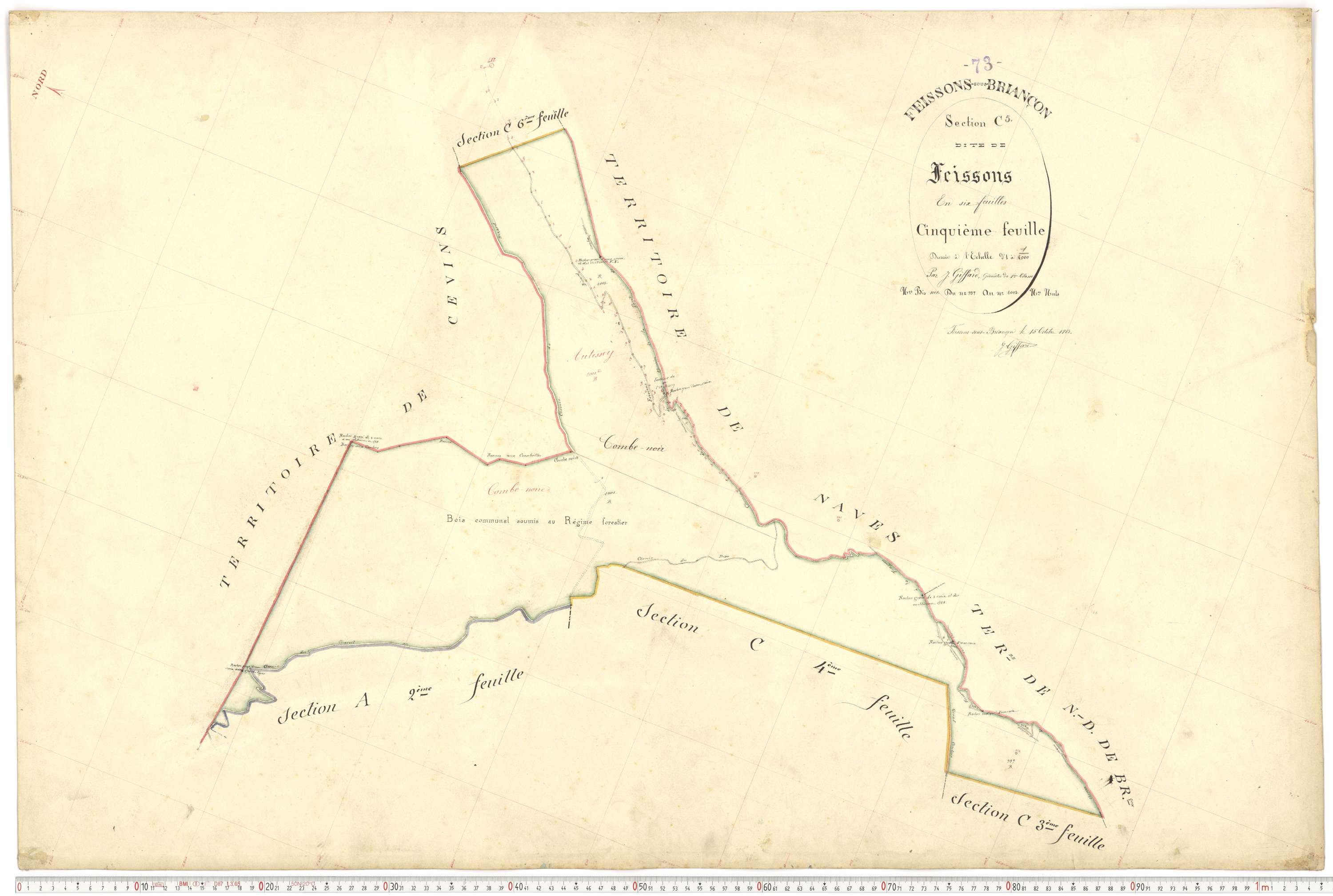Feissons-sur-Isère - Plans cadastraux du premier cadastre français.