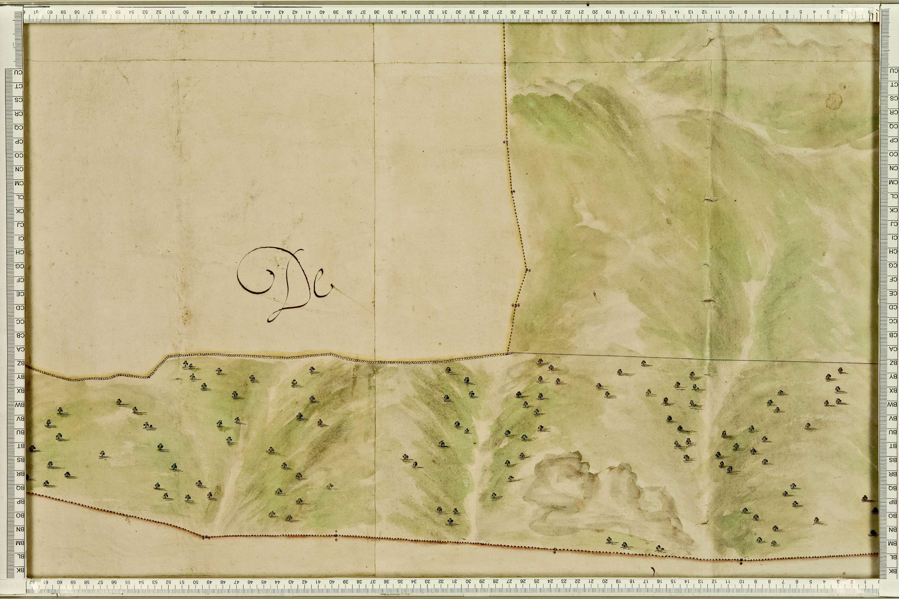 Feissons-sur-Isère - Copie de la mappe originale (plan cadastral) de la commune de Fessons-sous-Briançon. Signée Cocelli, directeur de la péréquation.