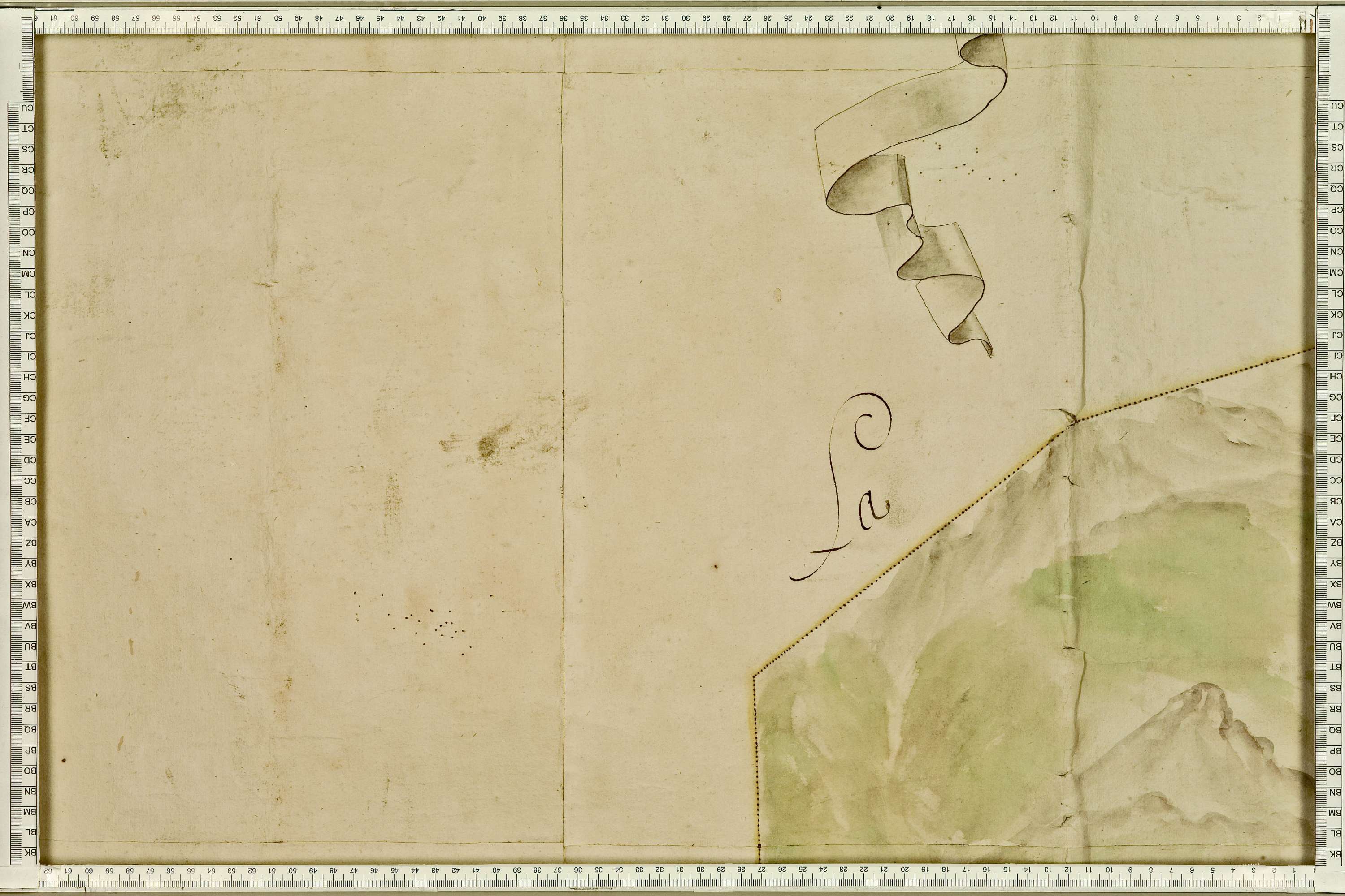 Feissons-sur-Isère - Copie de la mappe originale (plan cadastral) de la commune de Fessons-sous-Briançon. Signée Cocelli, directeur de la péréquation.