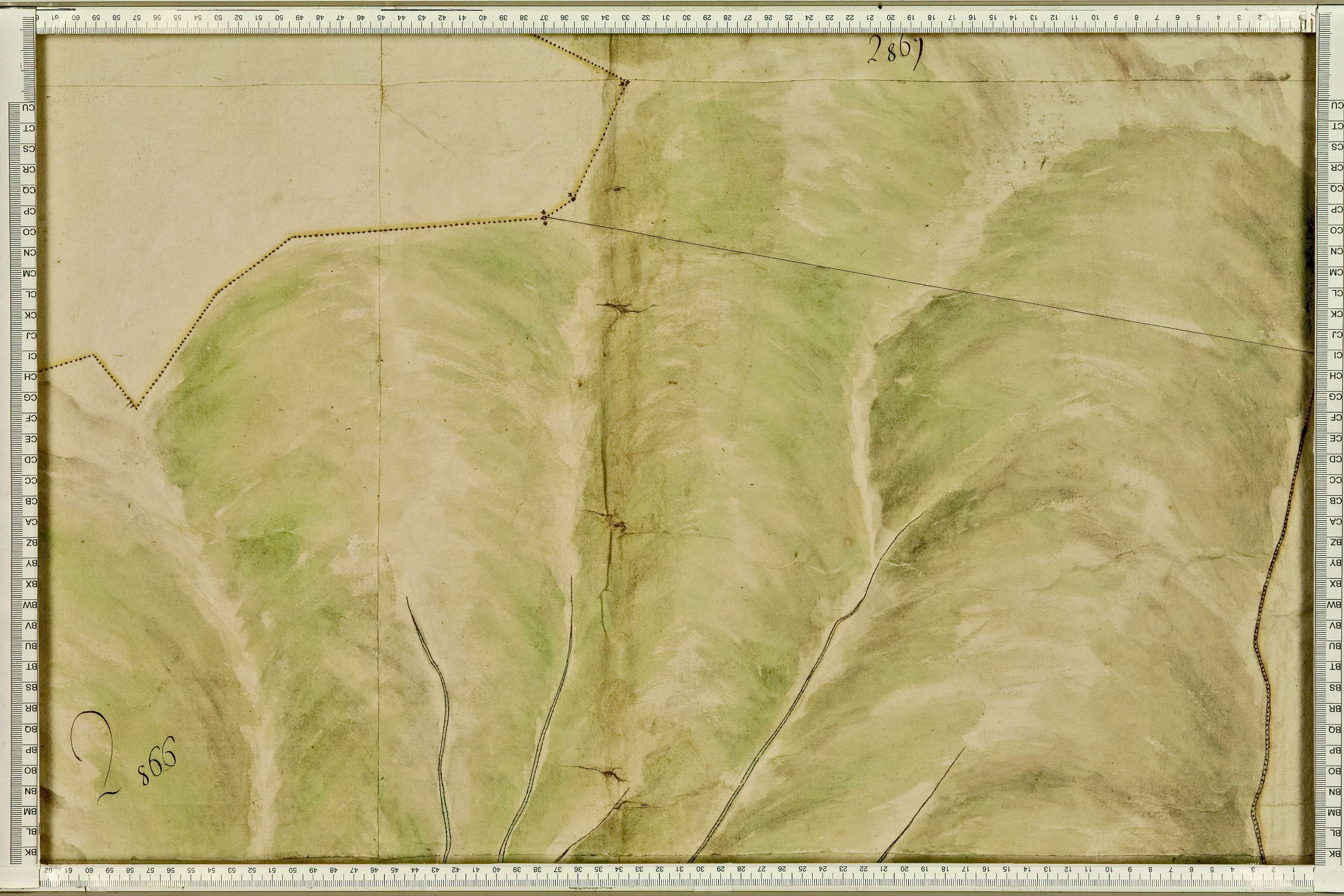 Feissons-sur-Isère - Copie de la mappe originale (plan cadastral) de la commune de Fessons-sous-Briançon. Signée Cocelli, directeur de la péréquation.