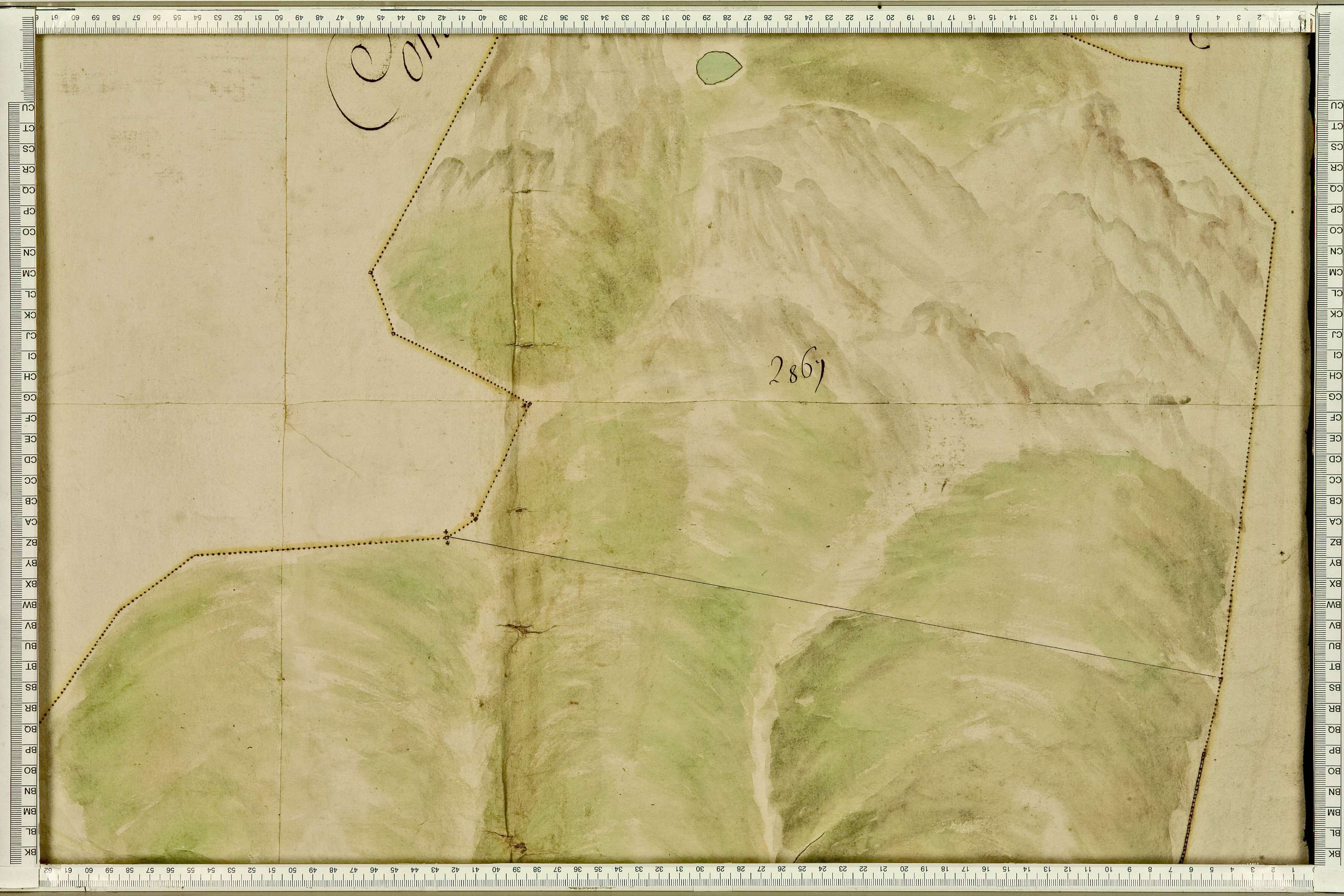 Feissons-sur-Isère - Copie de la mappe originale (plan cadastral) de la commune de Fessons-sous-Briançon. Signée Cocelli, directeur de la péréquation.