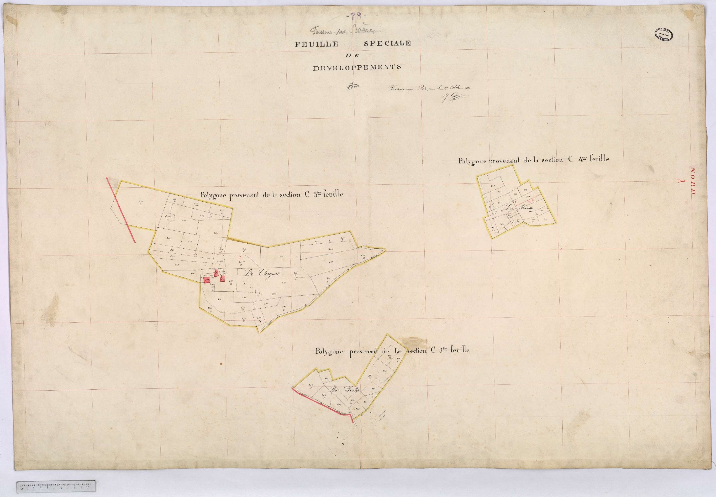 Feissons-sur-Isère - Cadastre rénové (1960).
