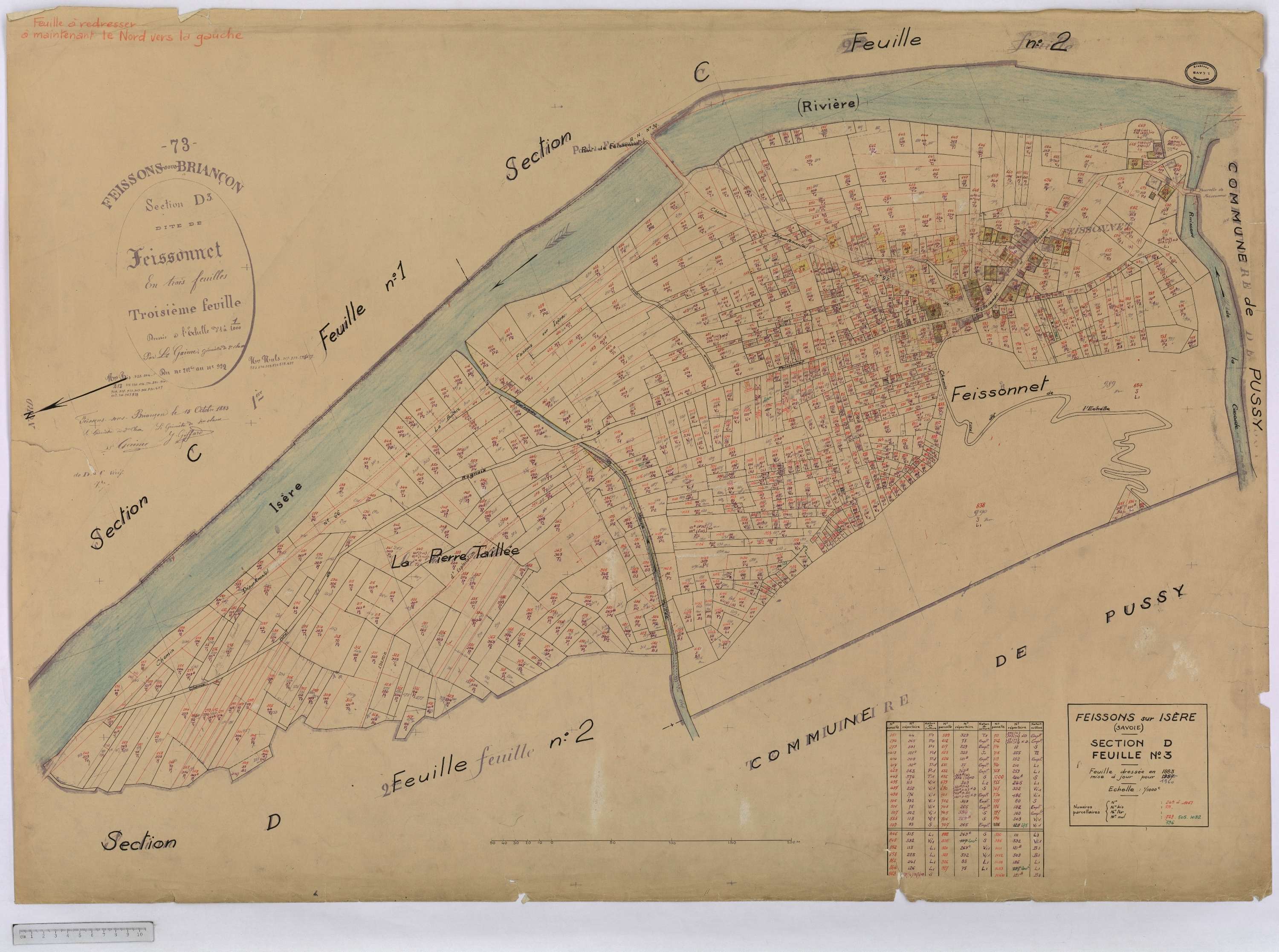 Feissons-sur-Isère - Cadastre rénové (1960).
