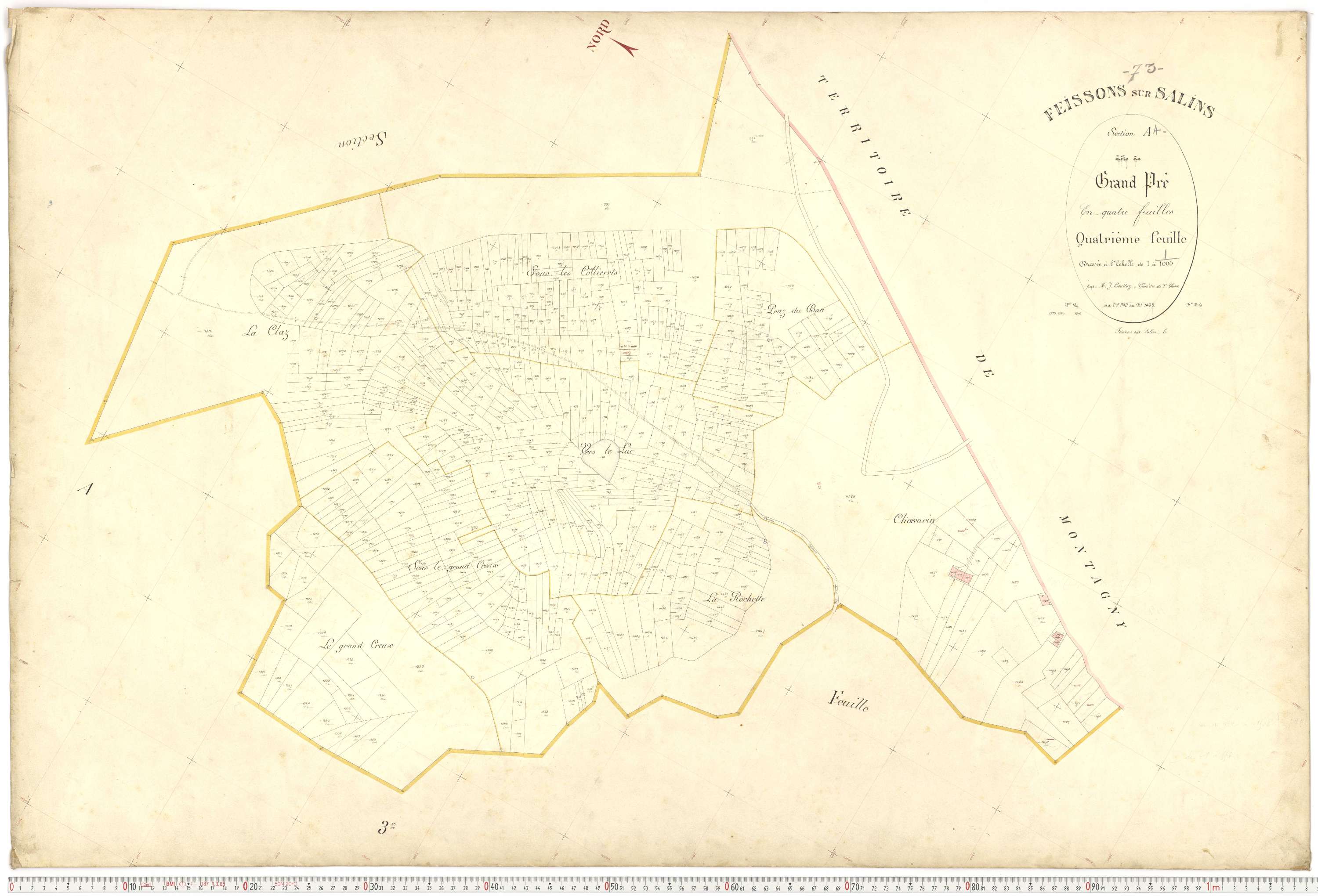 Feissons-sur-Salins - Plans cadastraux du premier cadastre français.
