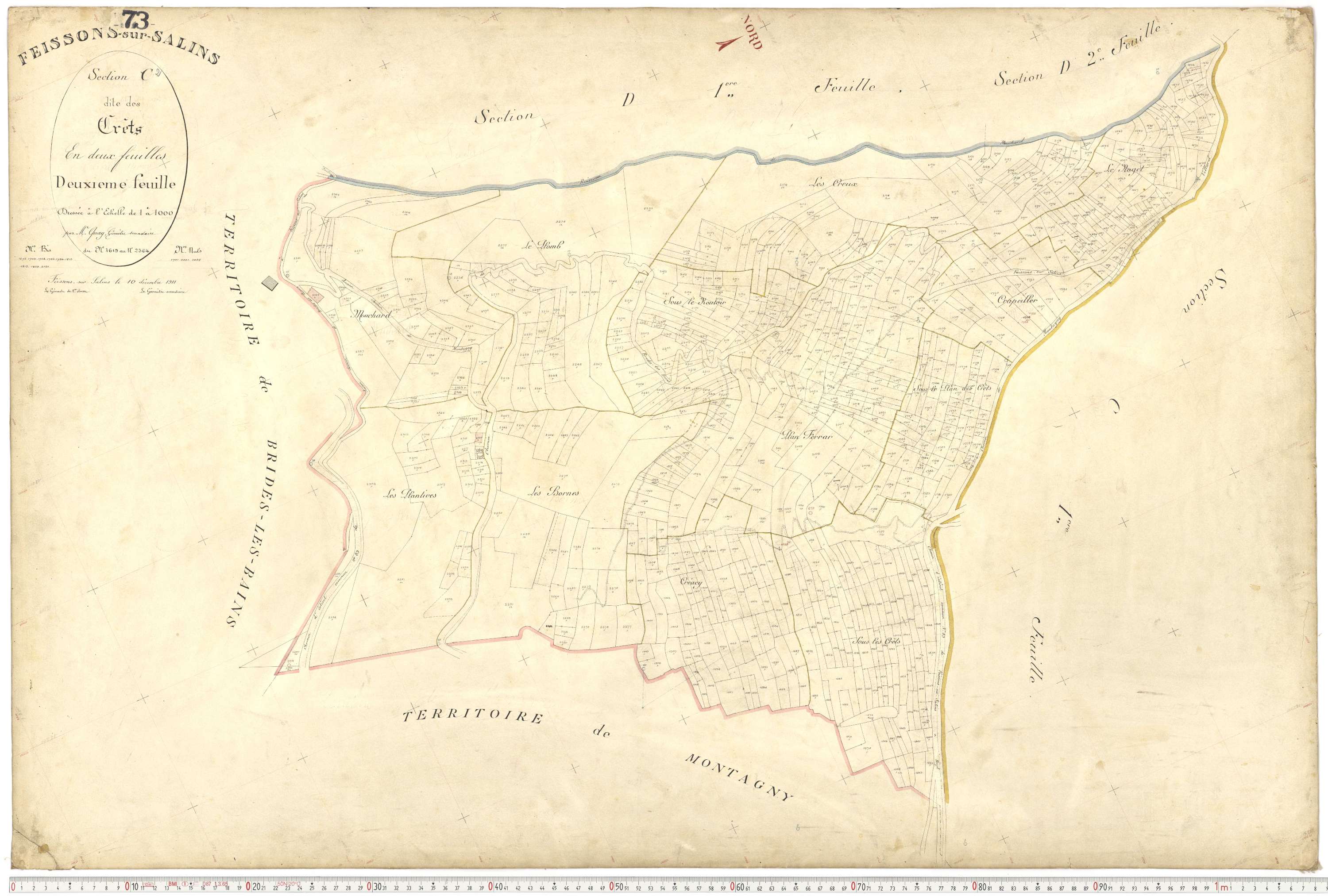 Feissons-sur-Salins - Plans cadastraux du premier cadastre français.