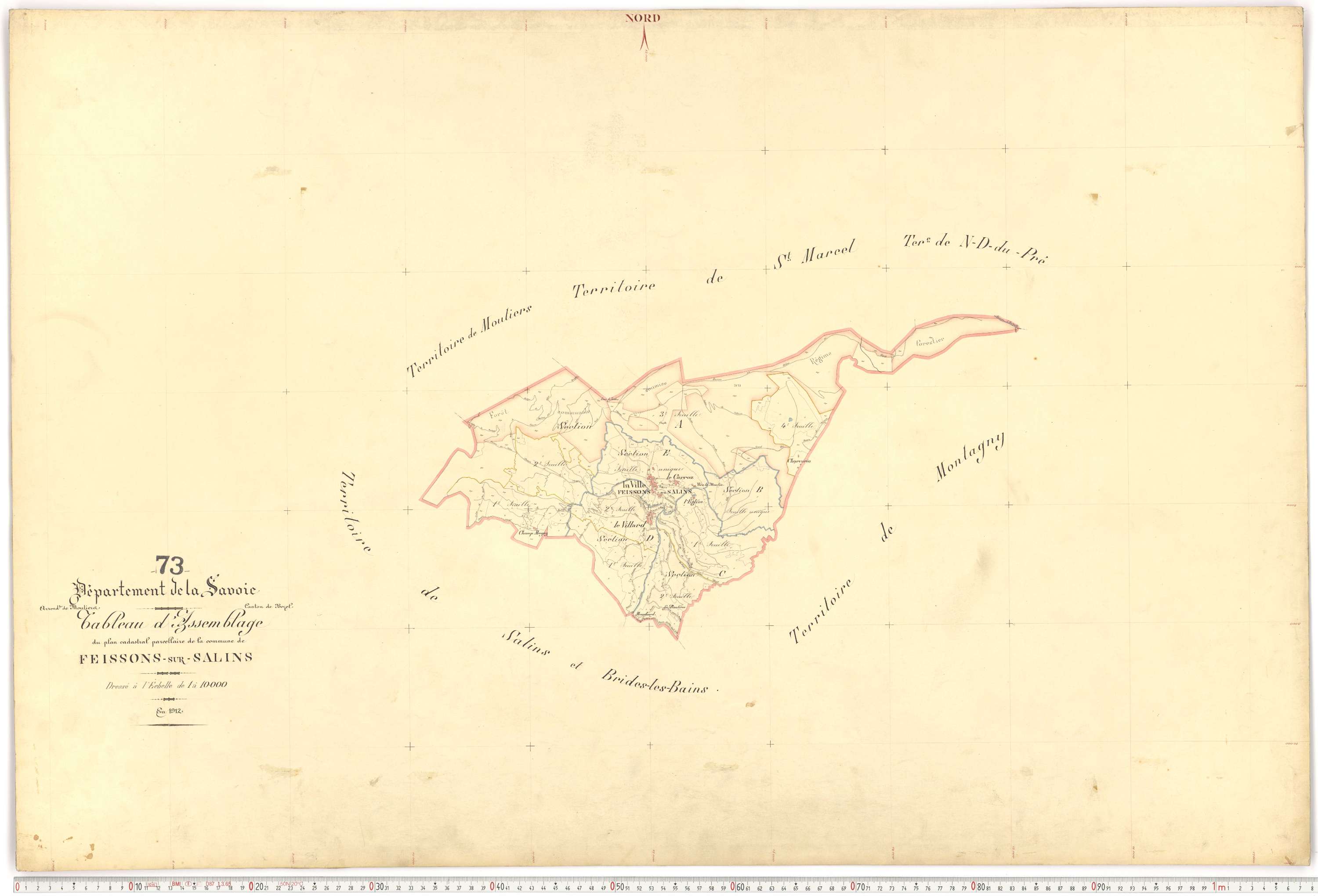 Feissons-sur-Salins - Plans cadastraux du premier cadastre français.