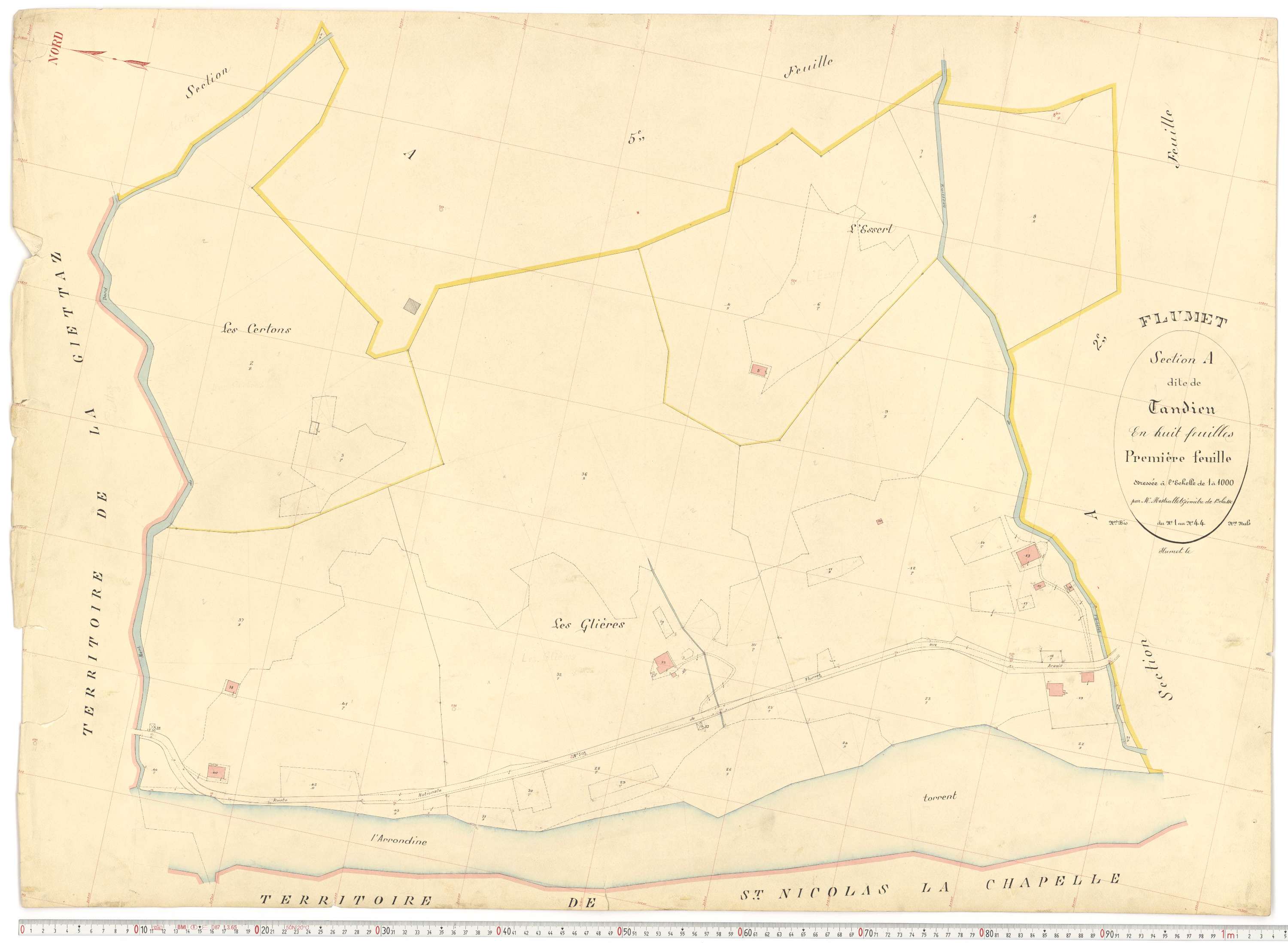 Flumet - Plans cadastraux du cadastre rénové.
