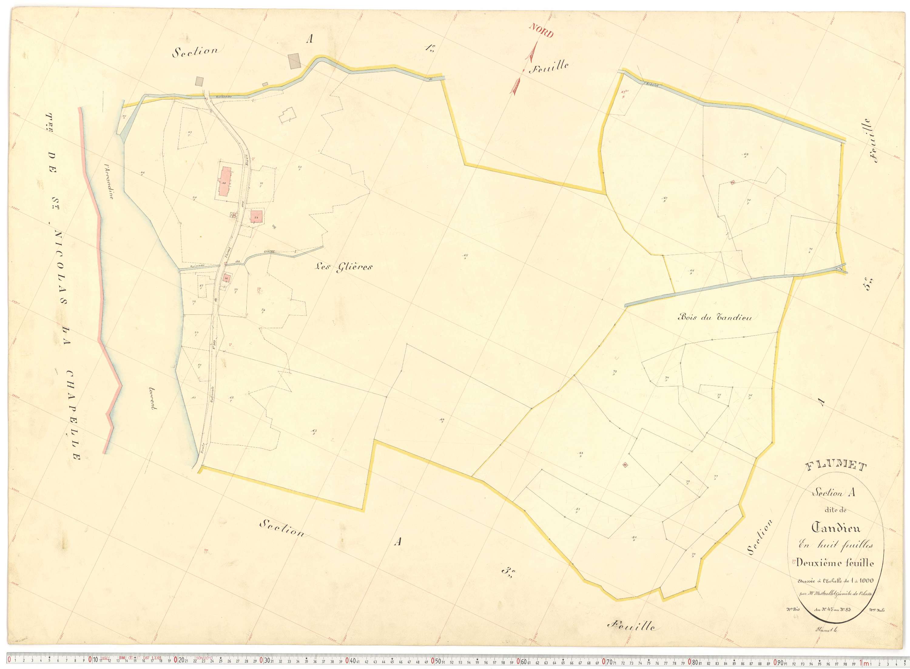Flumet - Plans cadastraux du cadastre rénové.