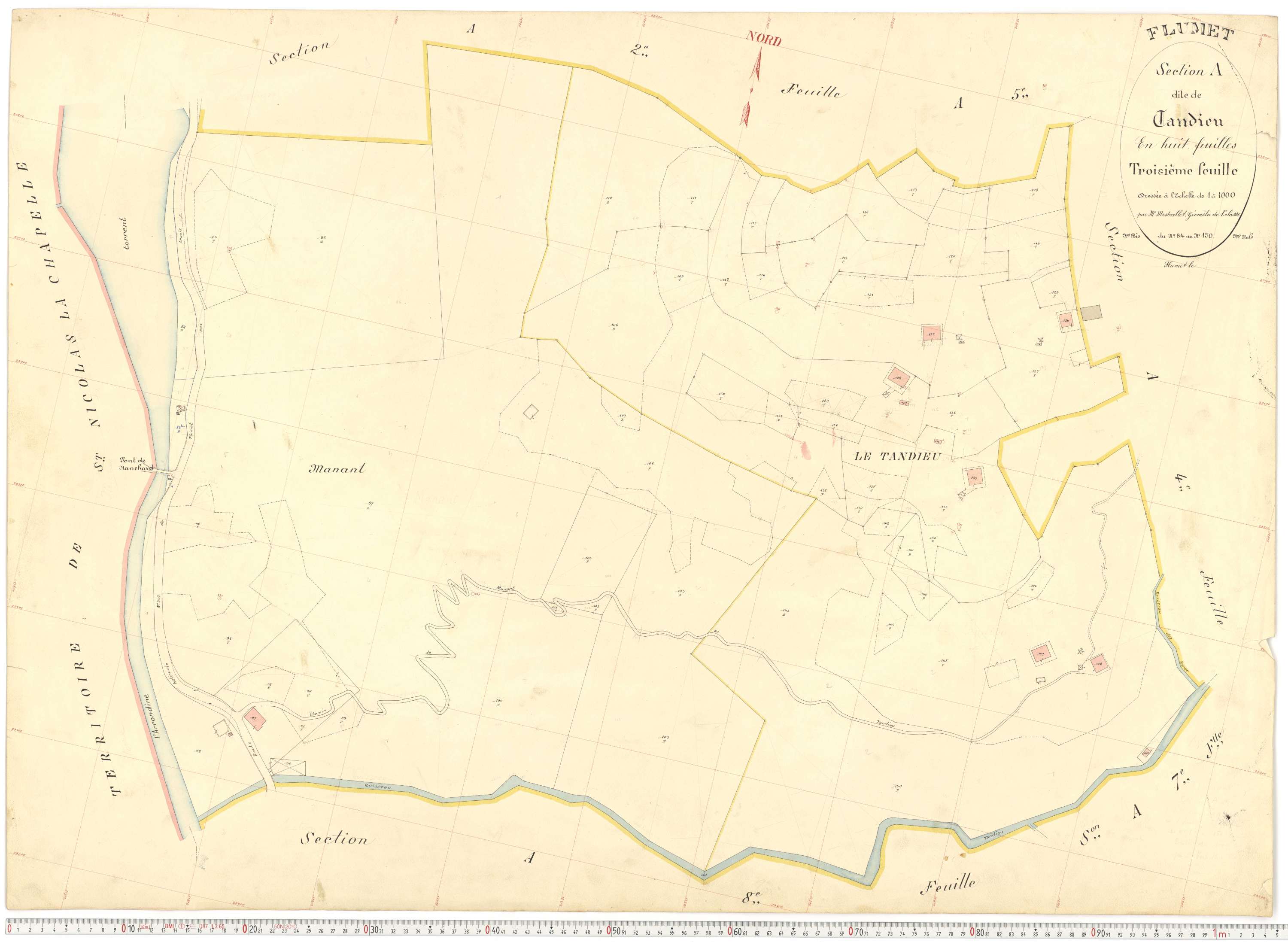 Flumet - Plans cadastraux du cadastre rénové.