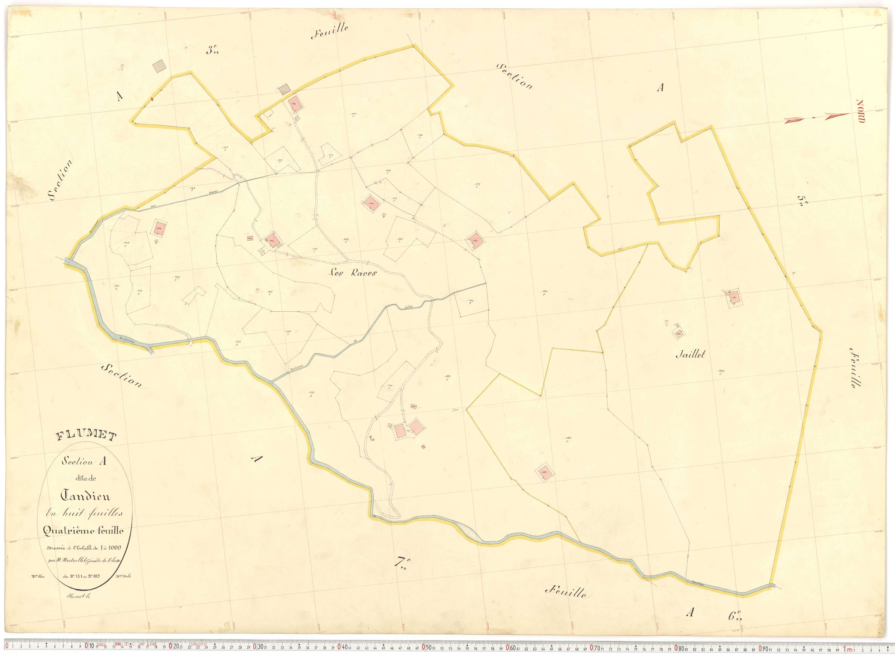 Flumet - Plans cadastraux du cadastre rénové.