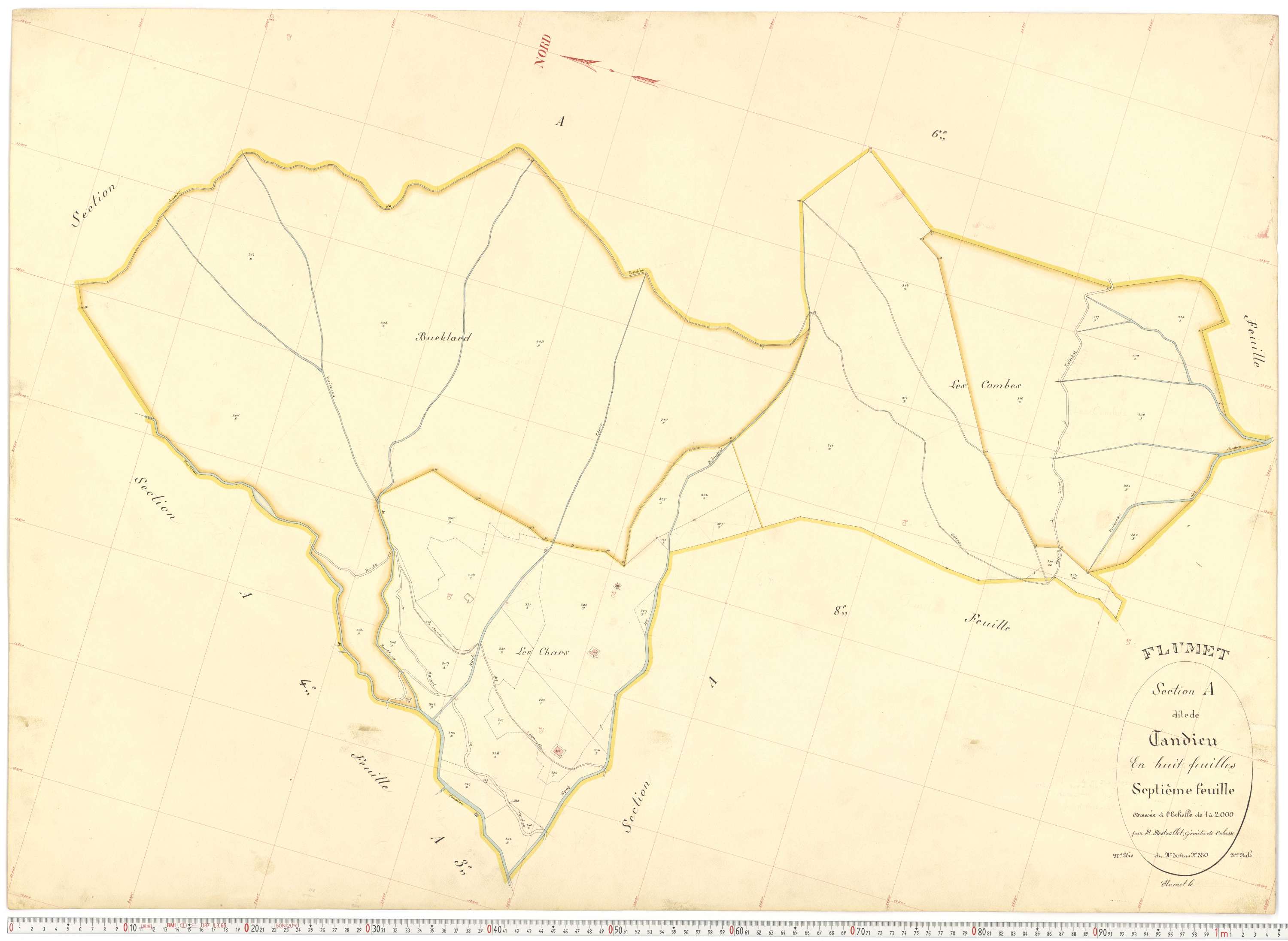 Flumet - Plans cadastraux du cadastre rénové.
