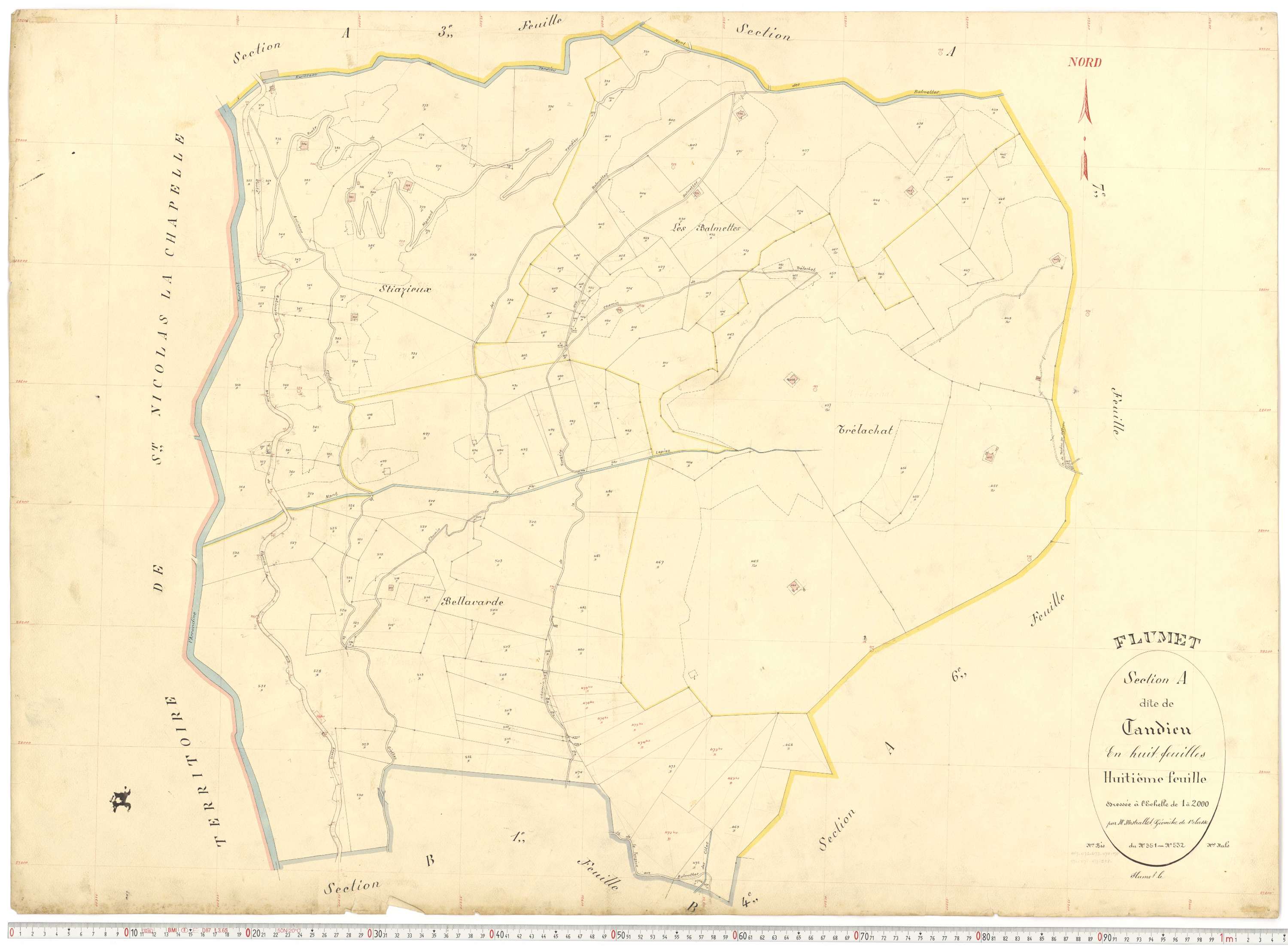 Flumet - Plans cadastraux du cadastre rénové.
