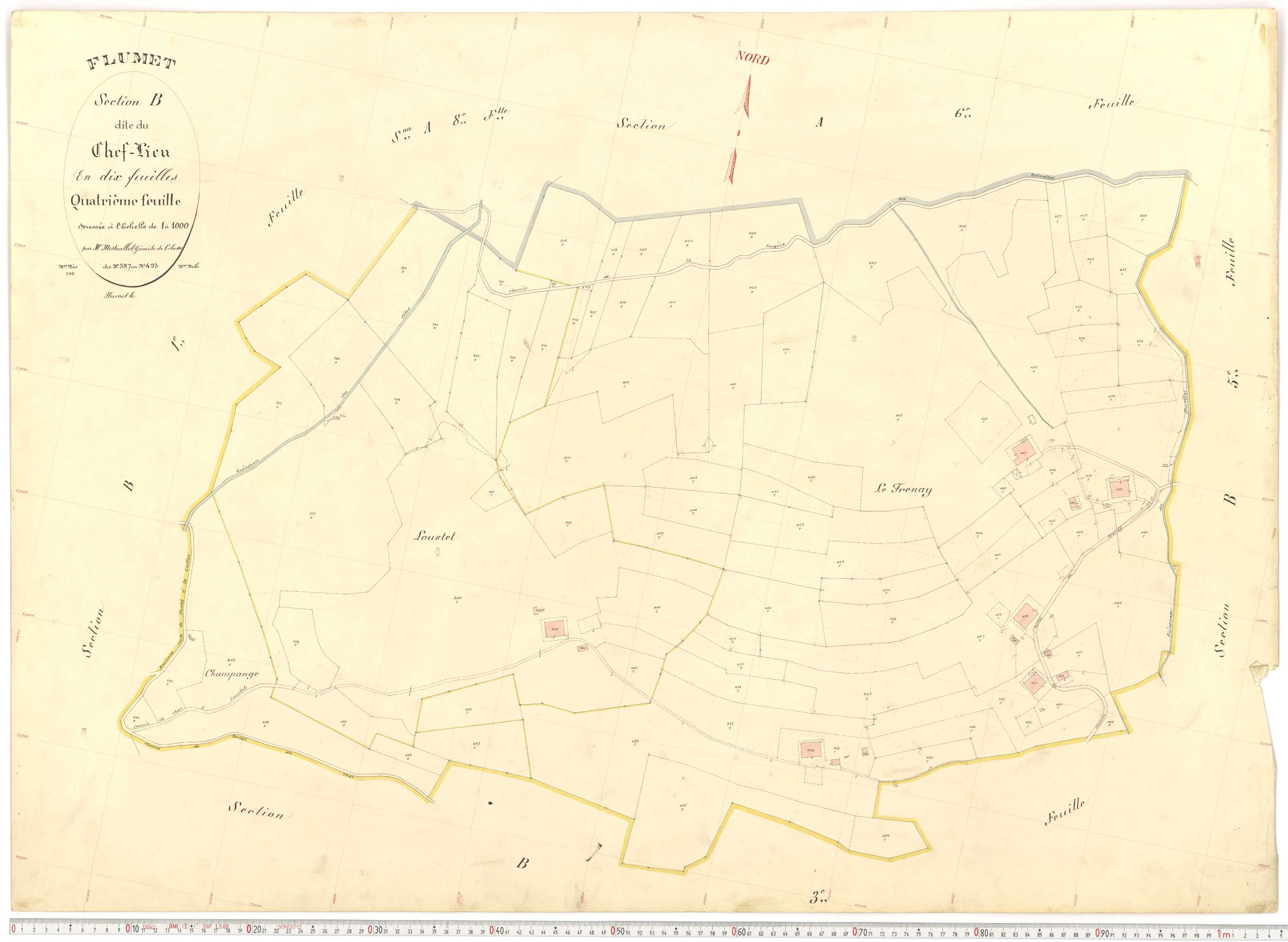 Flumet - Plans cadastraux du cadastre rénové.