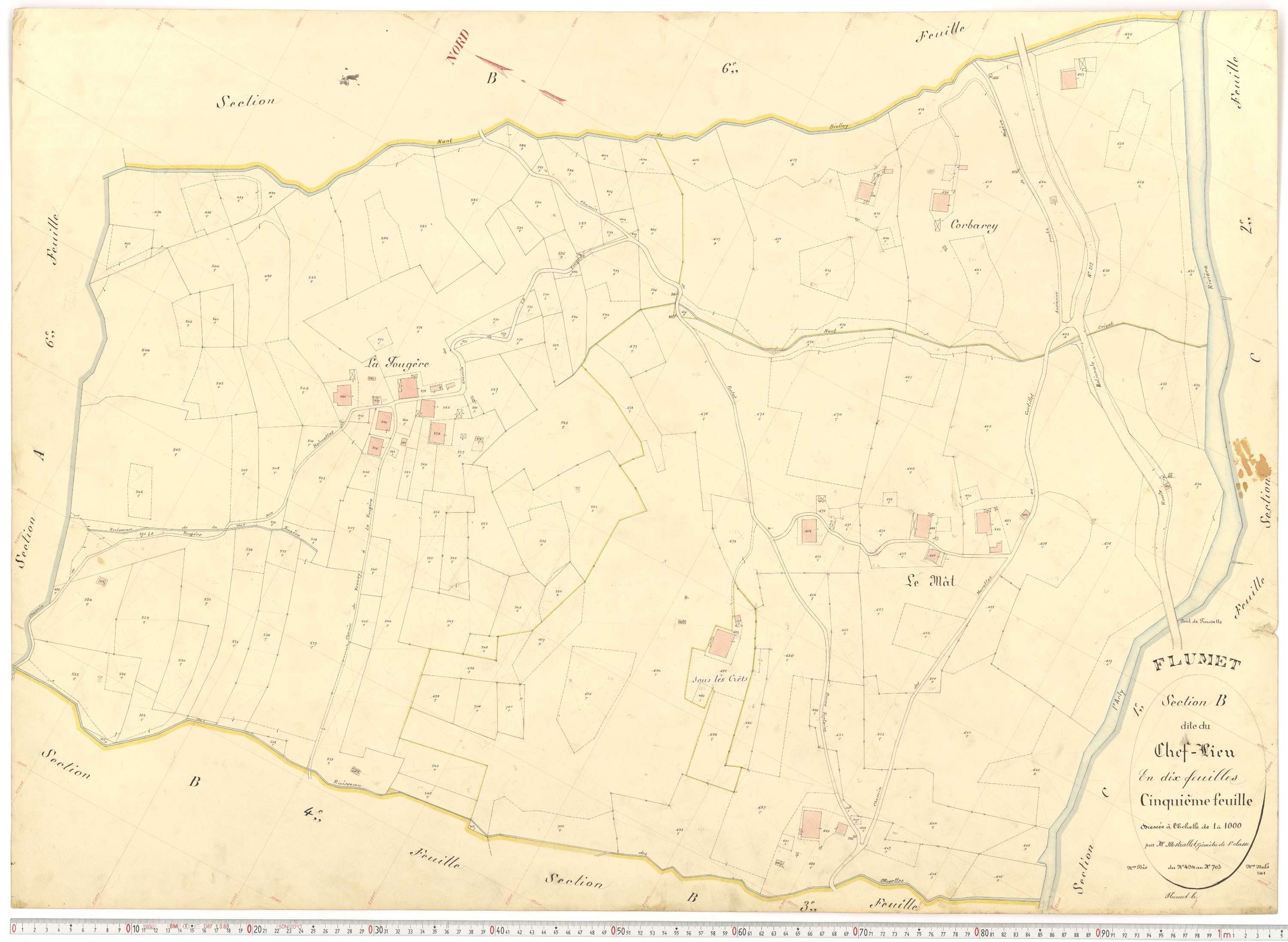 Flumet - Plans cadastraux du cadastre rénové.