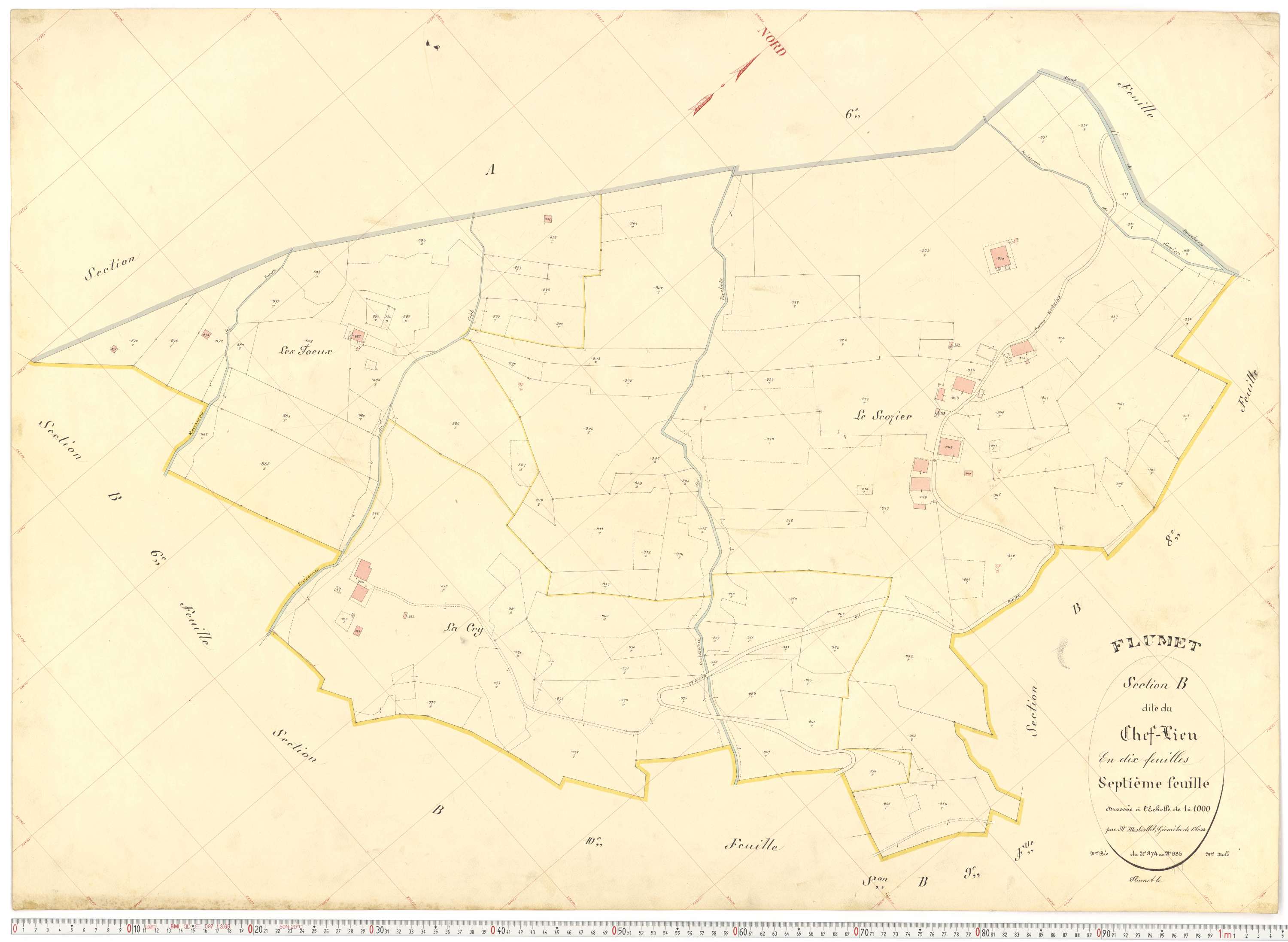 Flumet - Plans cadastraux du cadastre rénové.