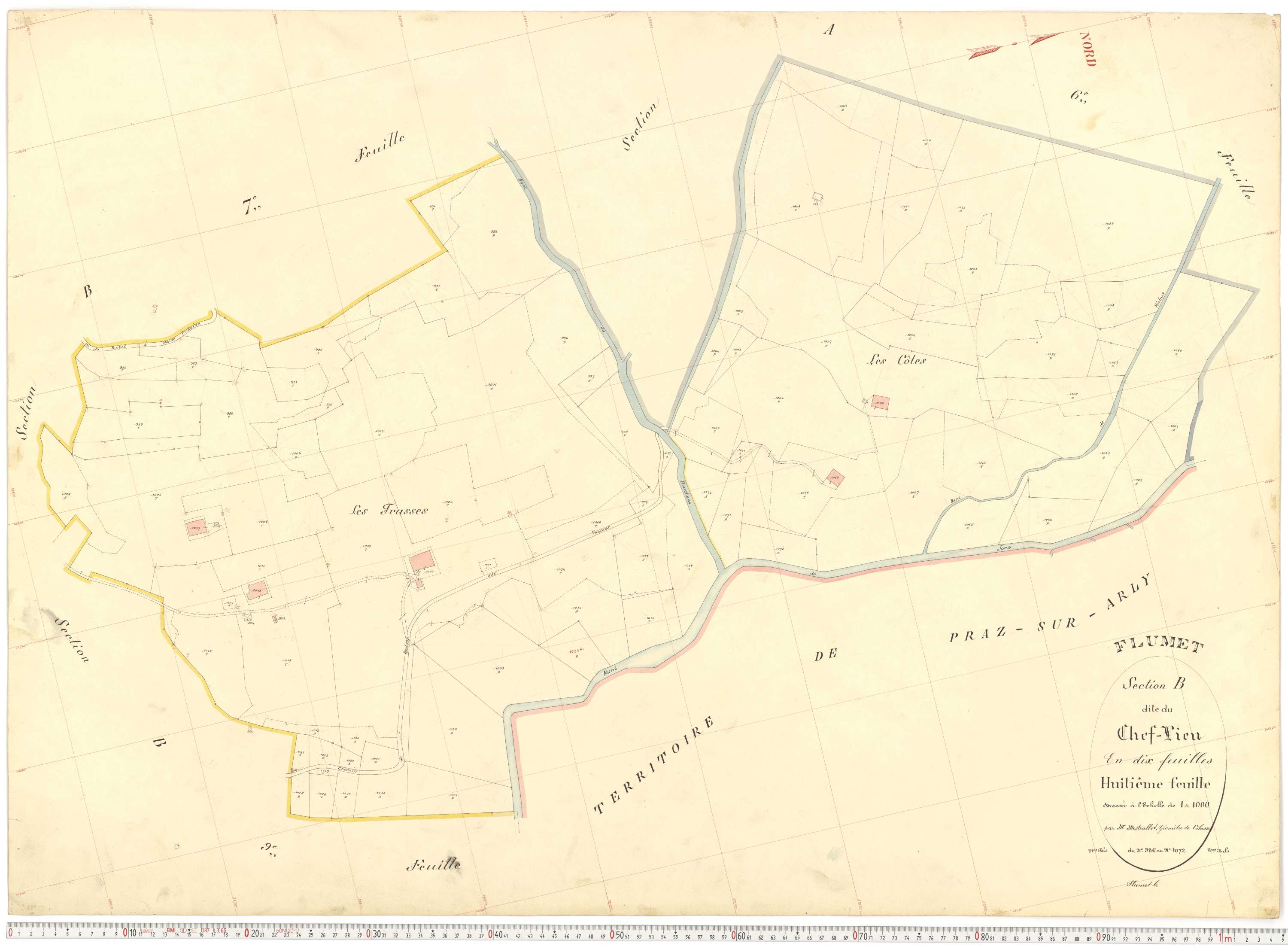 Flumet - Plans cadastraux du cadastre rénové.