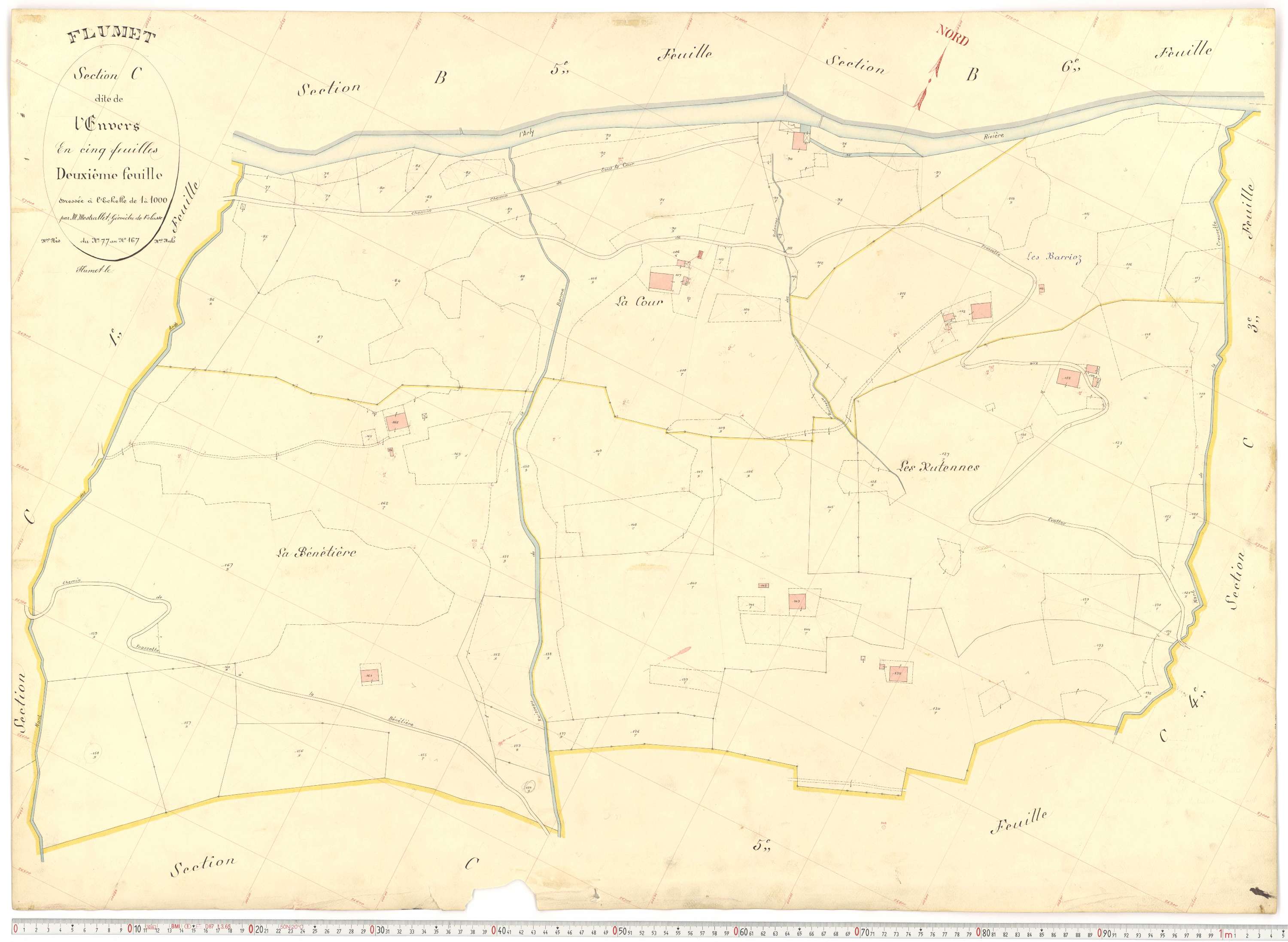Flumet - Plans cadastraux du cadastre rénové.
