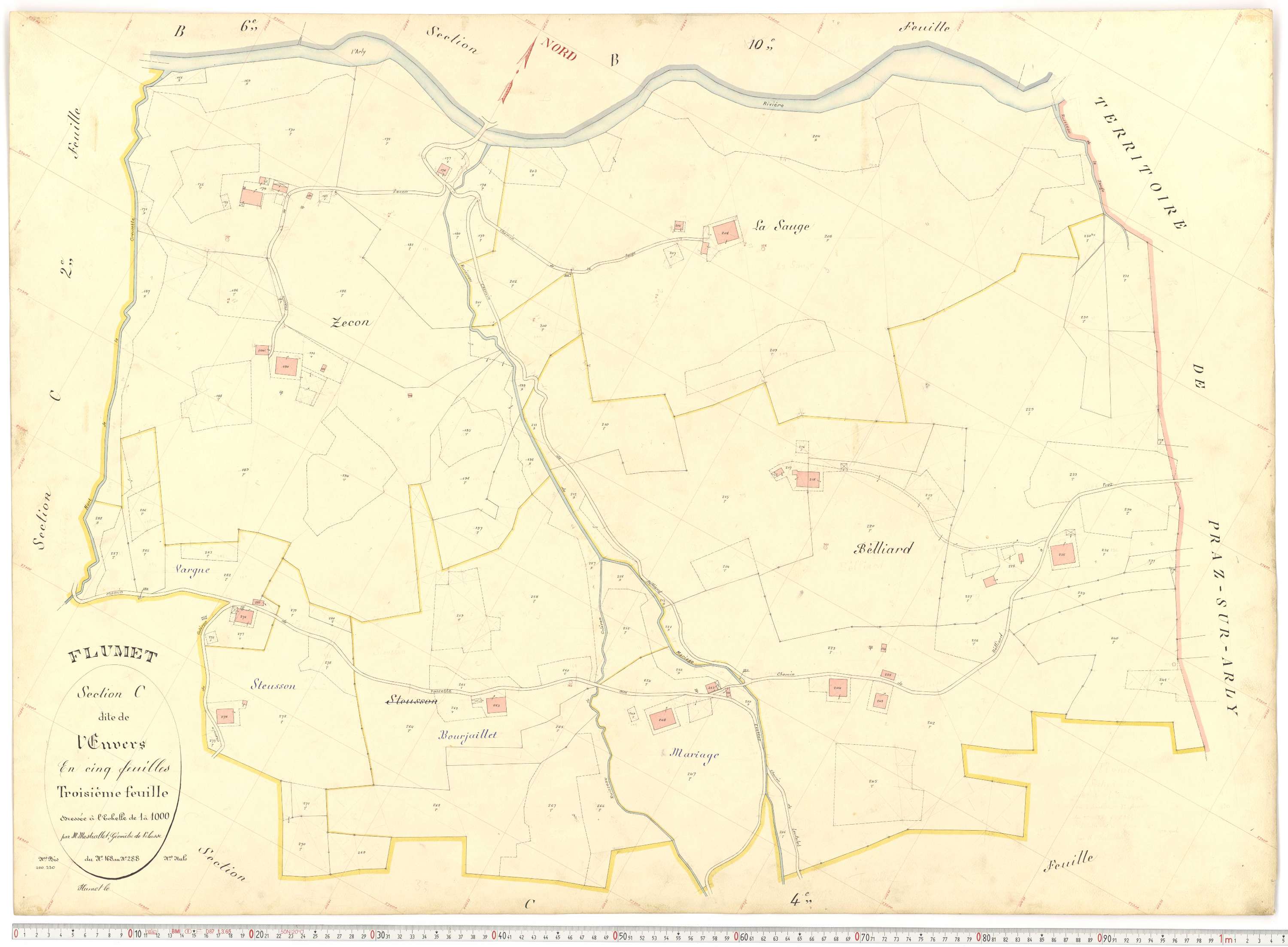 Flumet - Plans cadastraux du cadastre rénové.