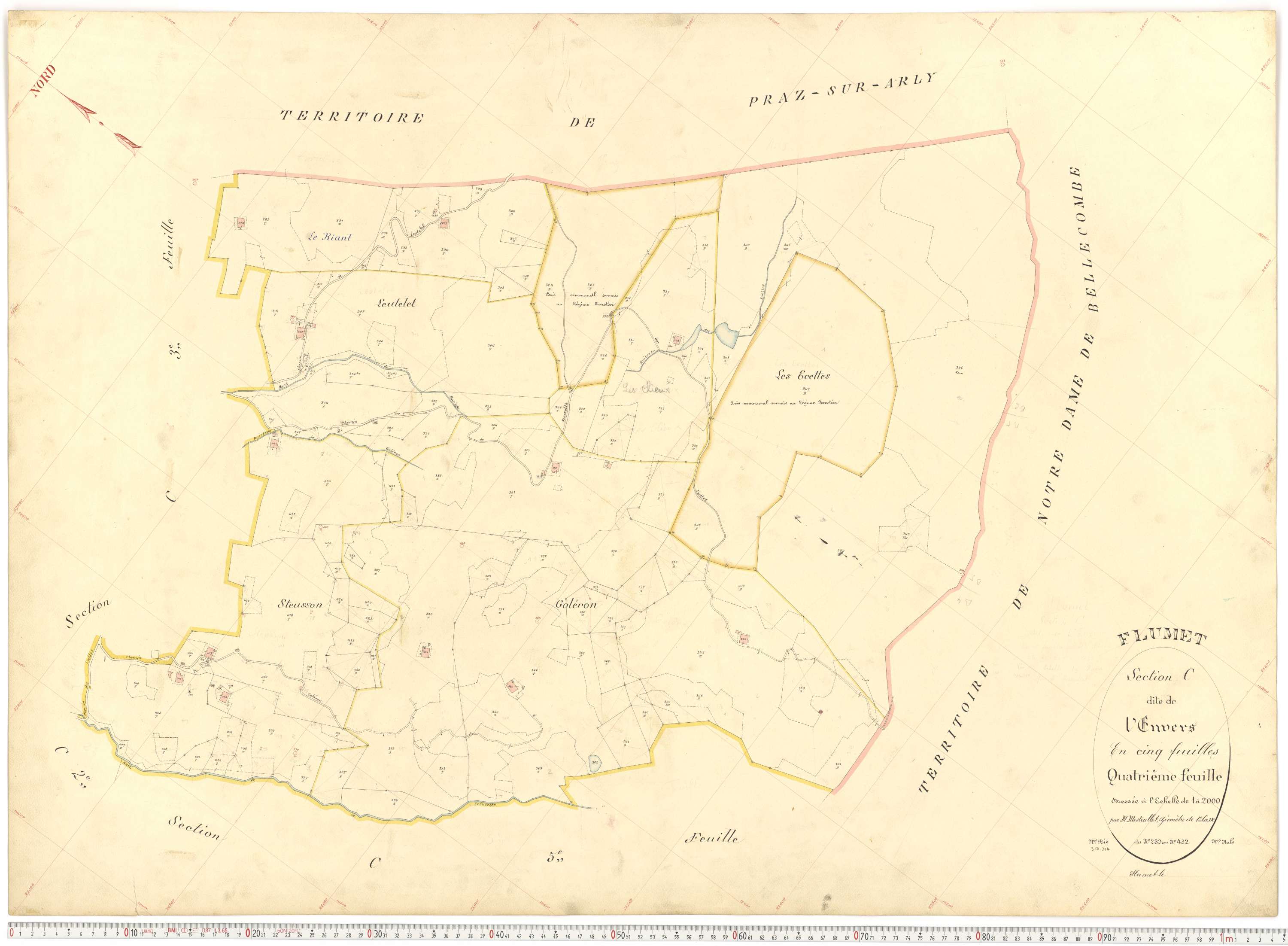 Flumet - Plans cadastraux du cadastre rénové.