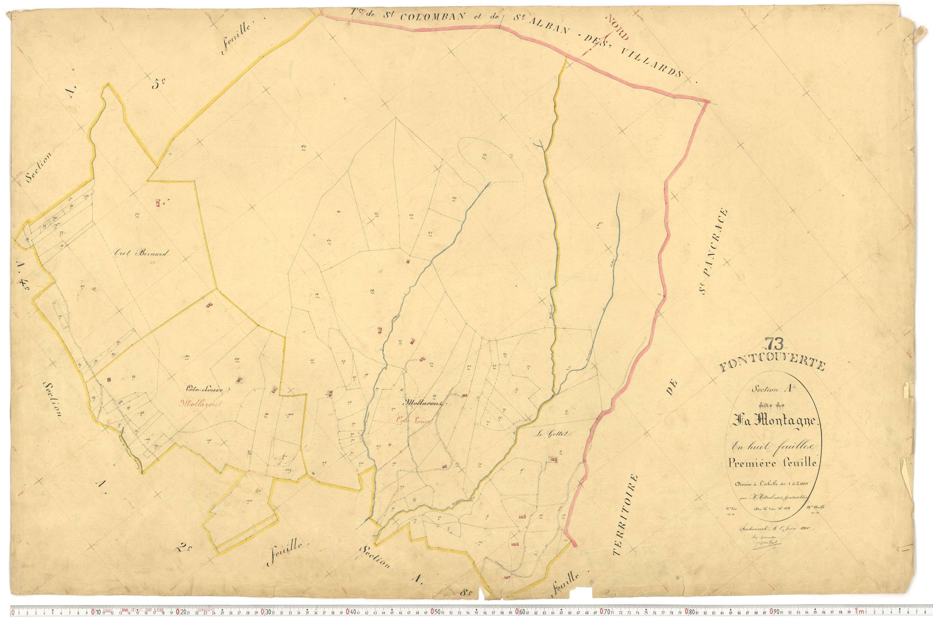 Fontcouverte-la-Toussuire - Plans cadastraux du premier cadastre français.