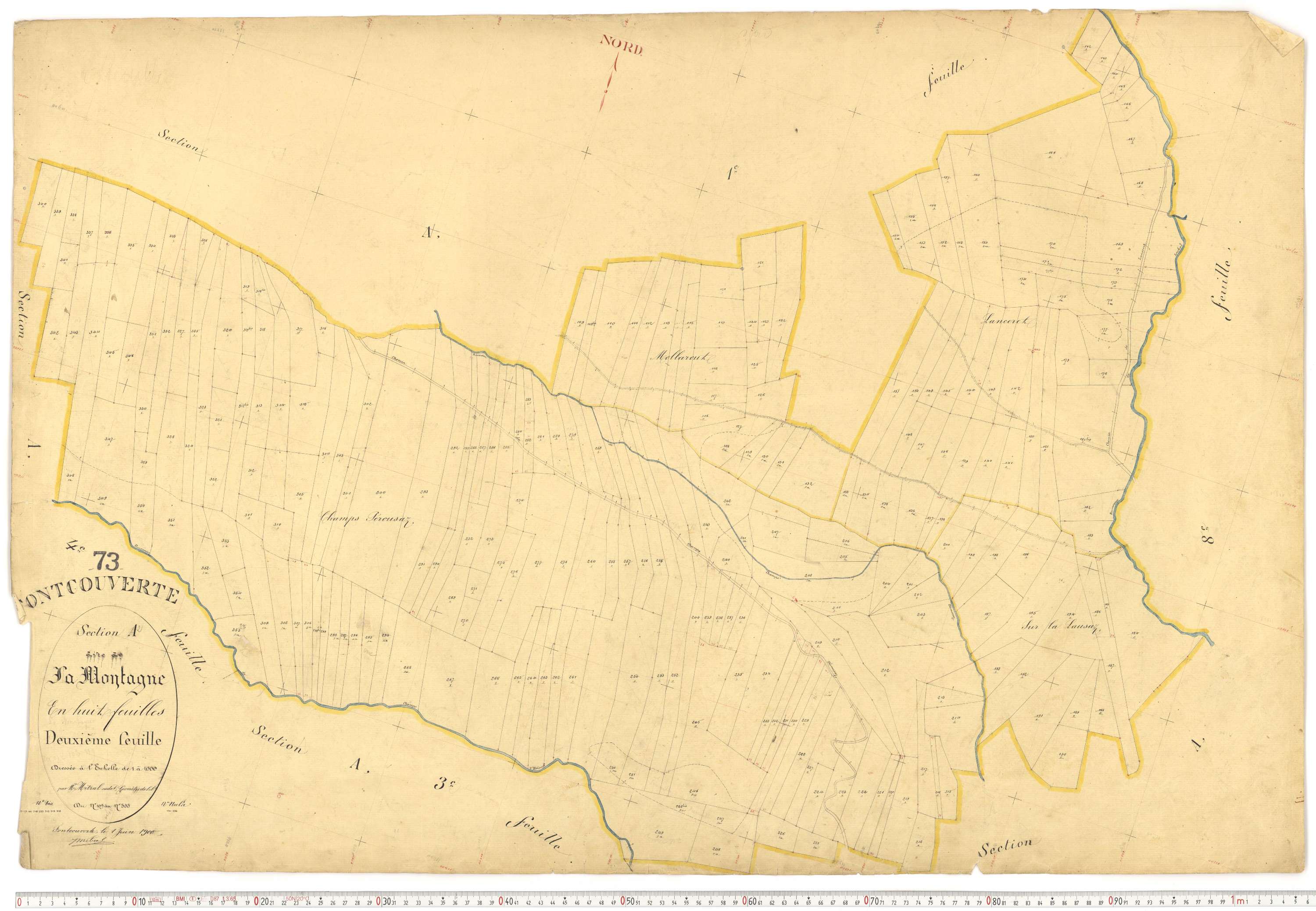 Fontcouverte-la-Toussuire - Plans cadastraux du premier cadastre français.