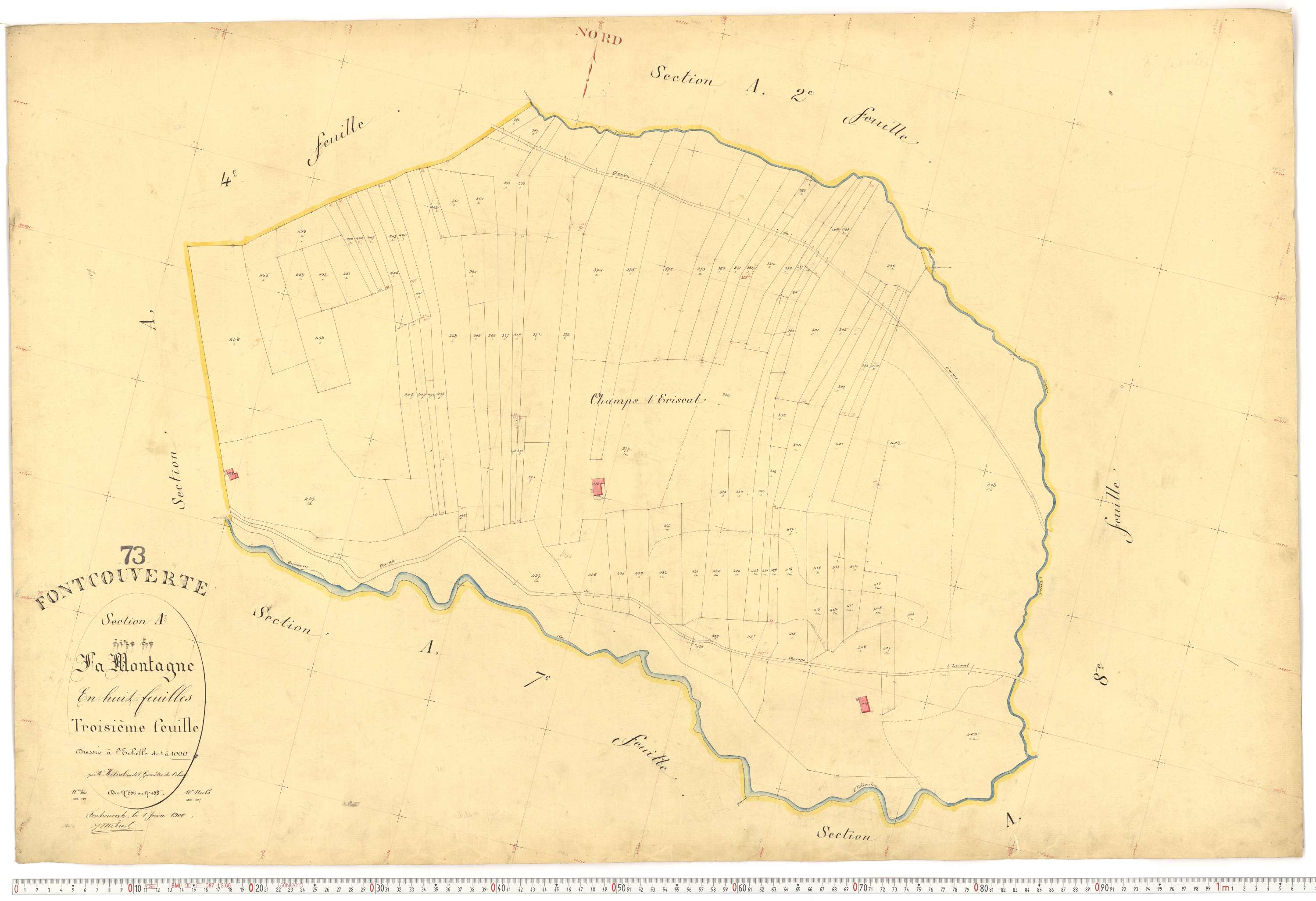 Fontcouverte-la-Toussuire - Plans cadastraux du premier cadastre français.