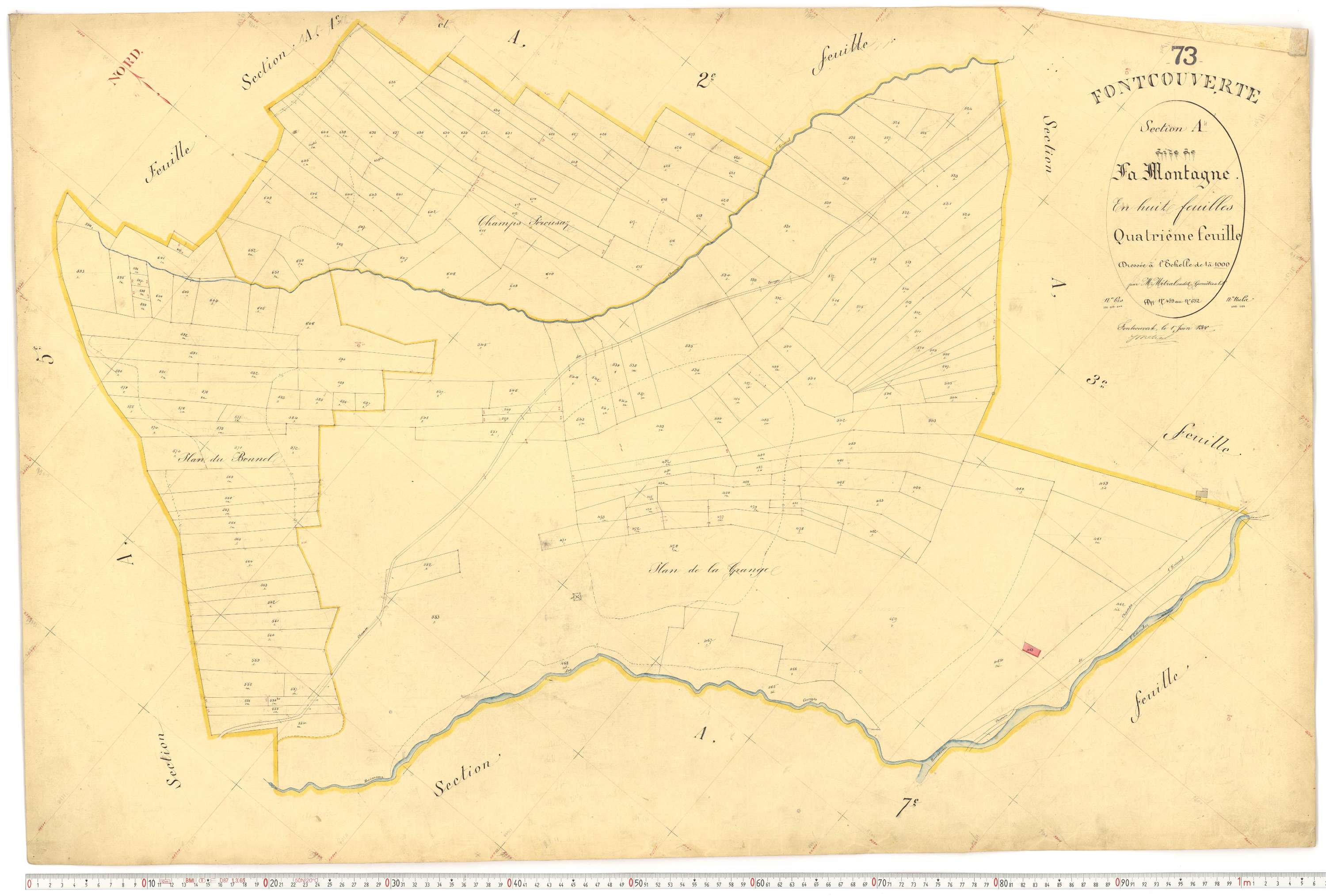 Fontcouverte-la-Toussuire - Plans cadastraux du premier cadastre français.