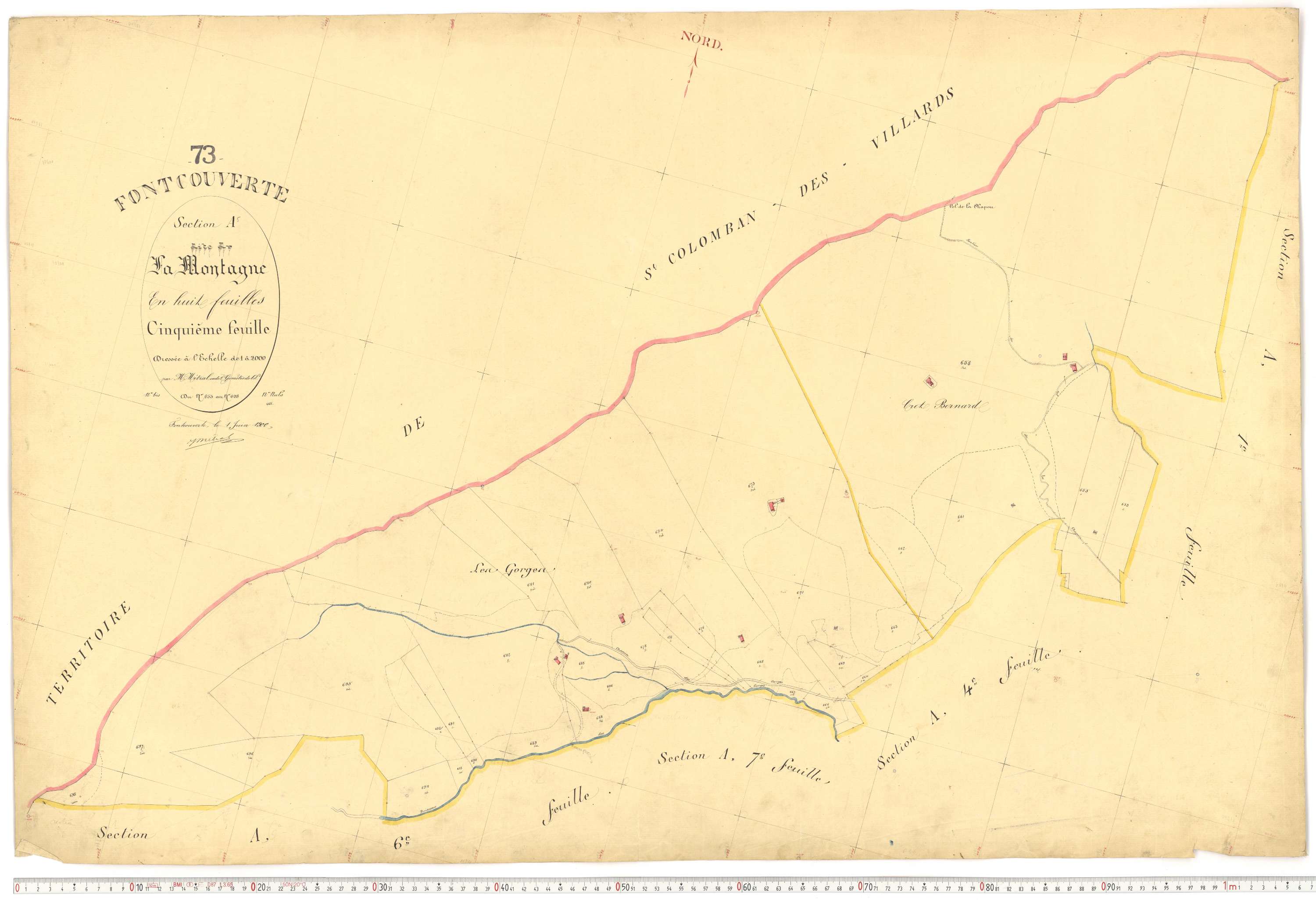 Fontcouverte-la-Toussuire - Plans cadastraux du premier cadastre français.