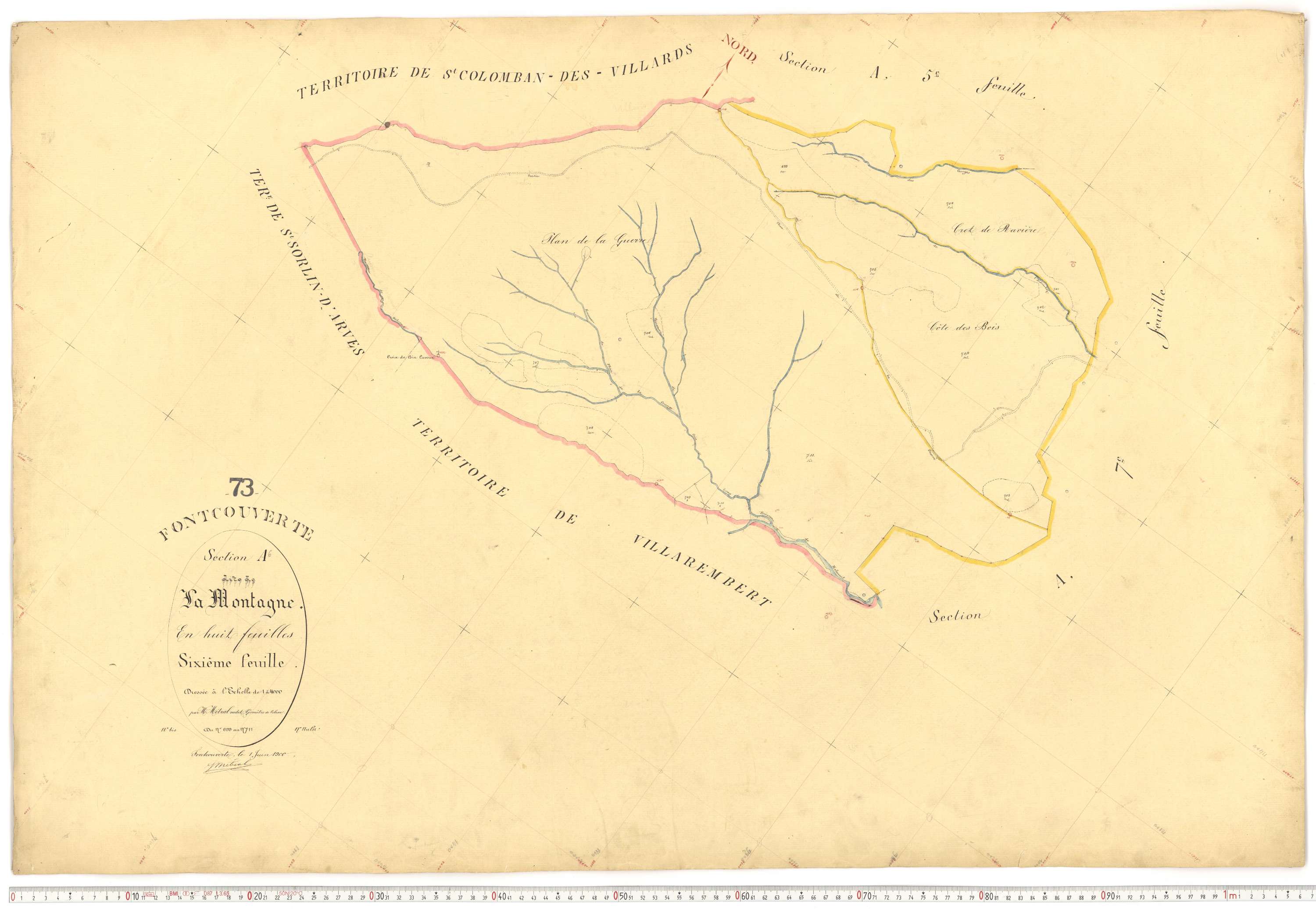 Fontcouverte-la-Toussuire - Plans cadastraux du premier cadastre français.