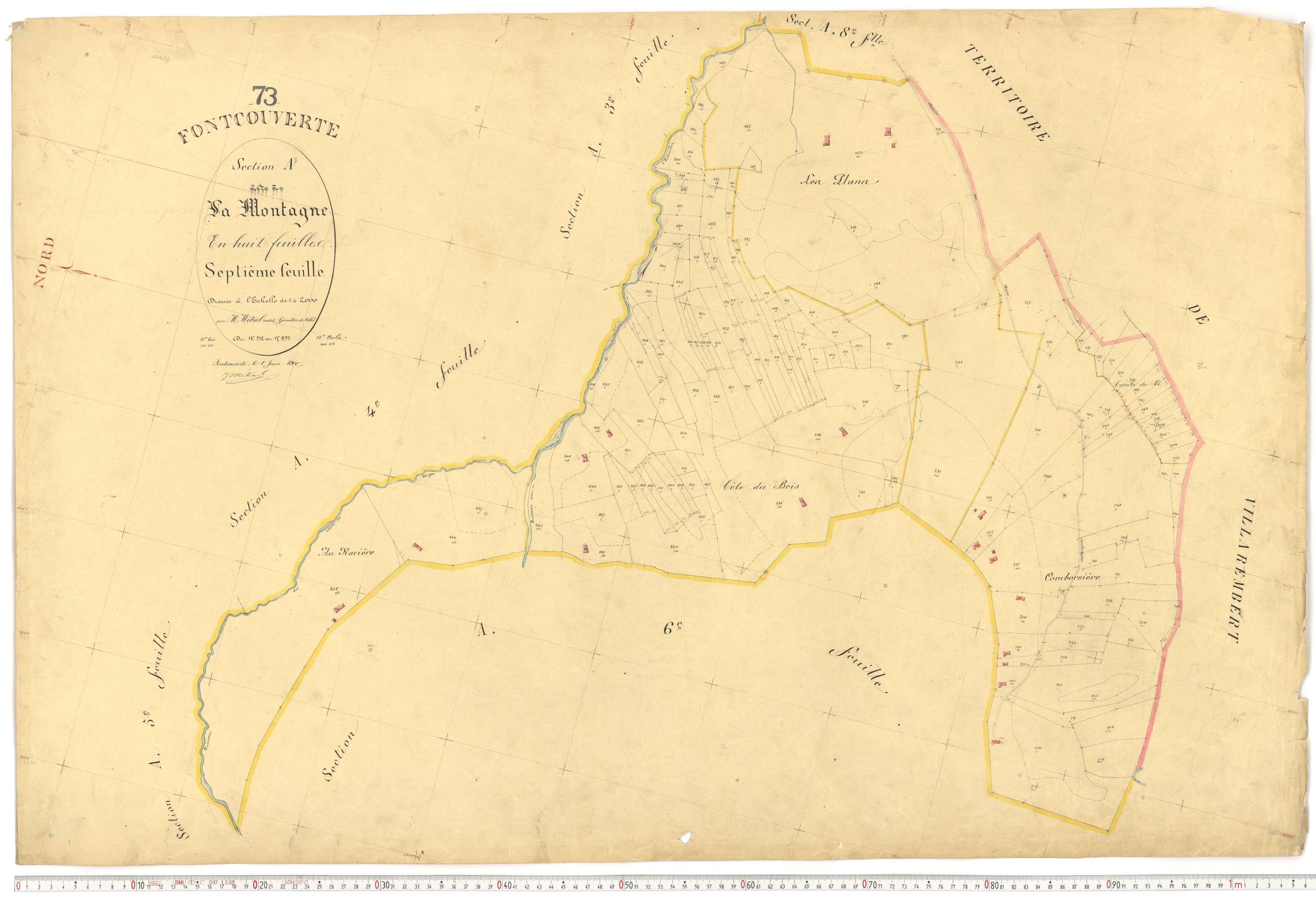 Fontcouverte-la-Toussuire - Plans cadastraux du premier cadastre français.