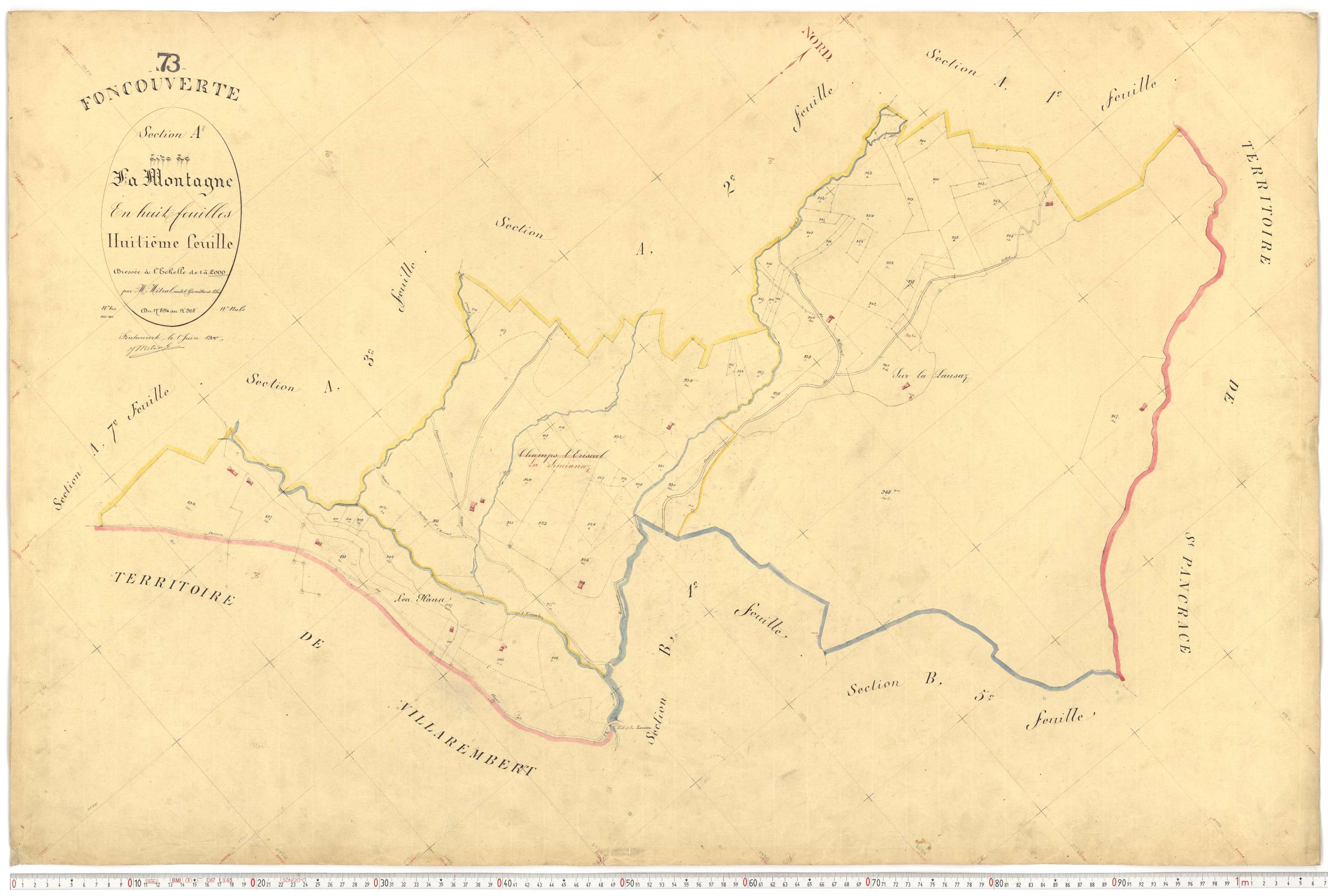 Fontcouverte-la-Toussuire - Plans cadastraux du premier cadastre français.