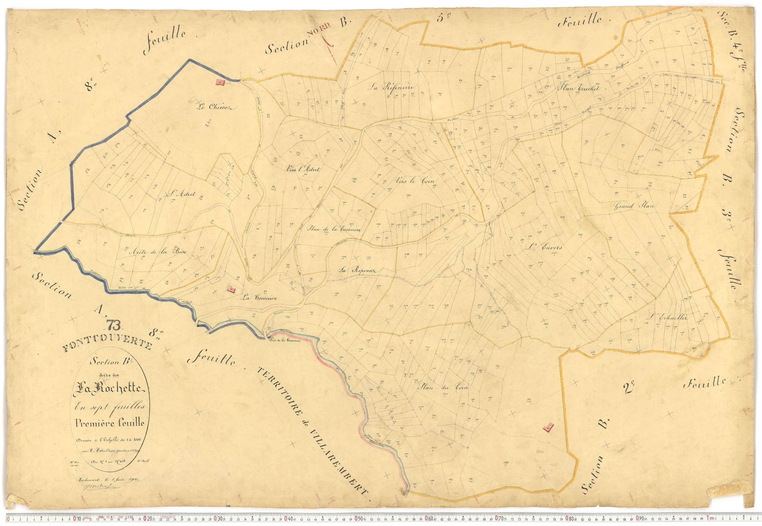 Fontcouverte-la-Toussuire - Plans cadastraux du premier cadastre français.