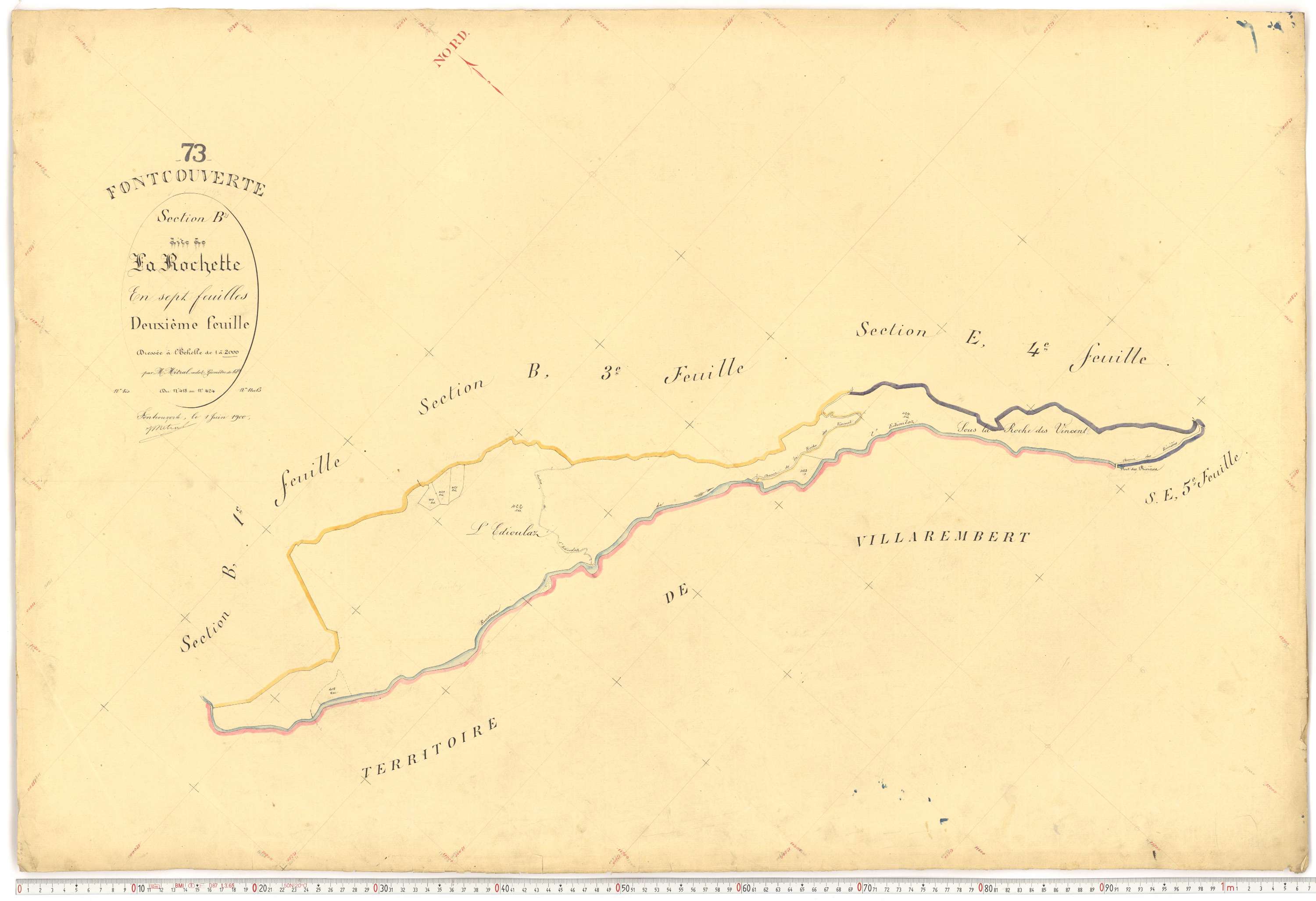 Fontcouverte-la-Toussuire - Plans cadastraux du premier cadastre français.