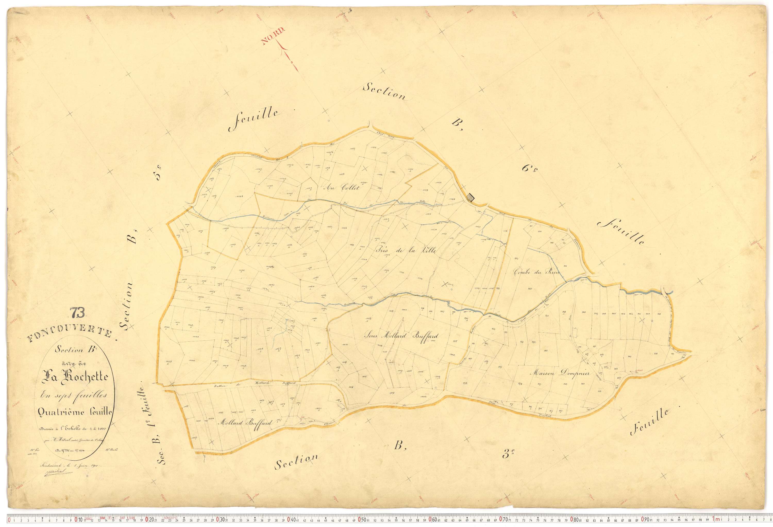 Fontcouverte-la-Toussuire - Plans cadastraux du premier cadastre français.