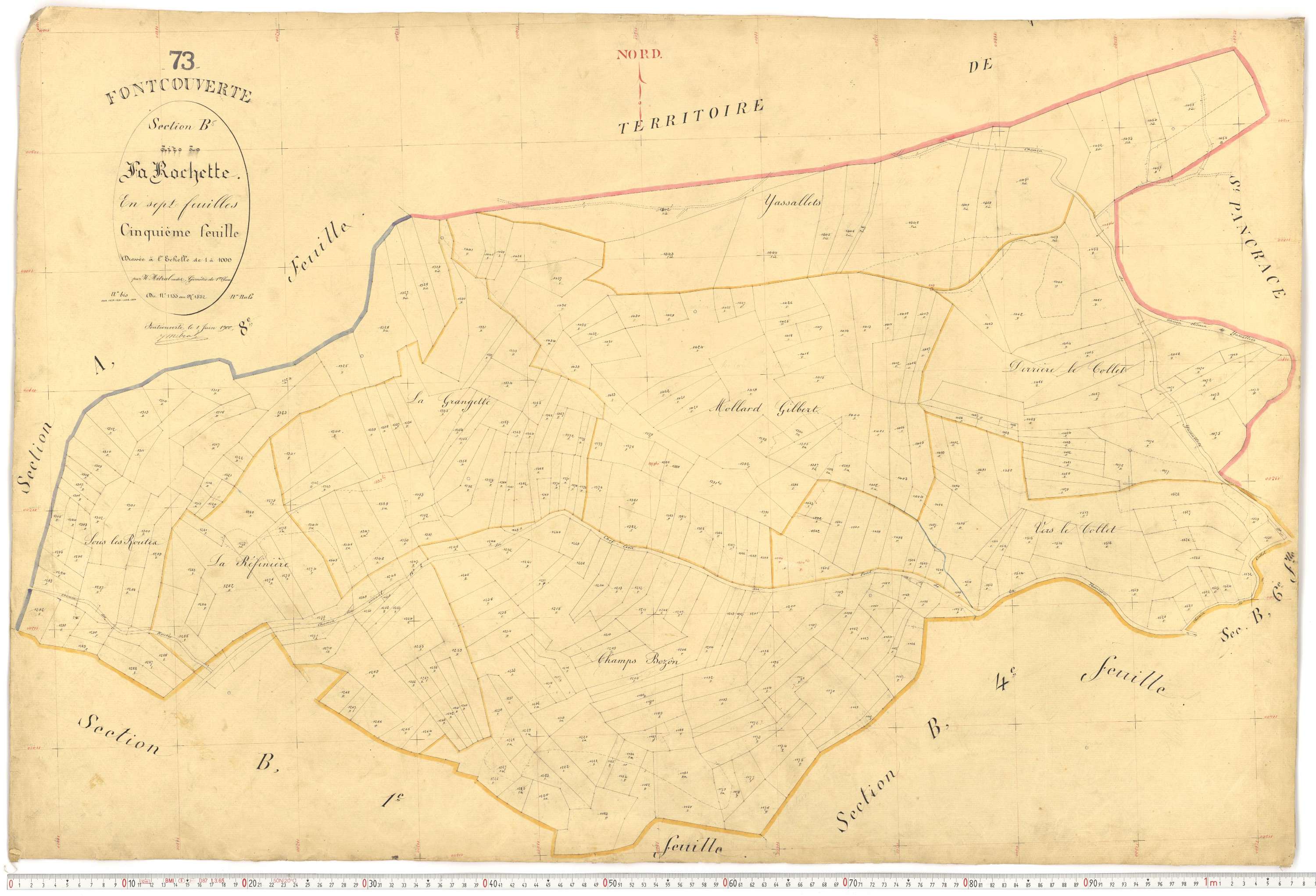 Fontcouverte-la-Toussuire - Plans cadastraux du premier cadastre français.