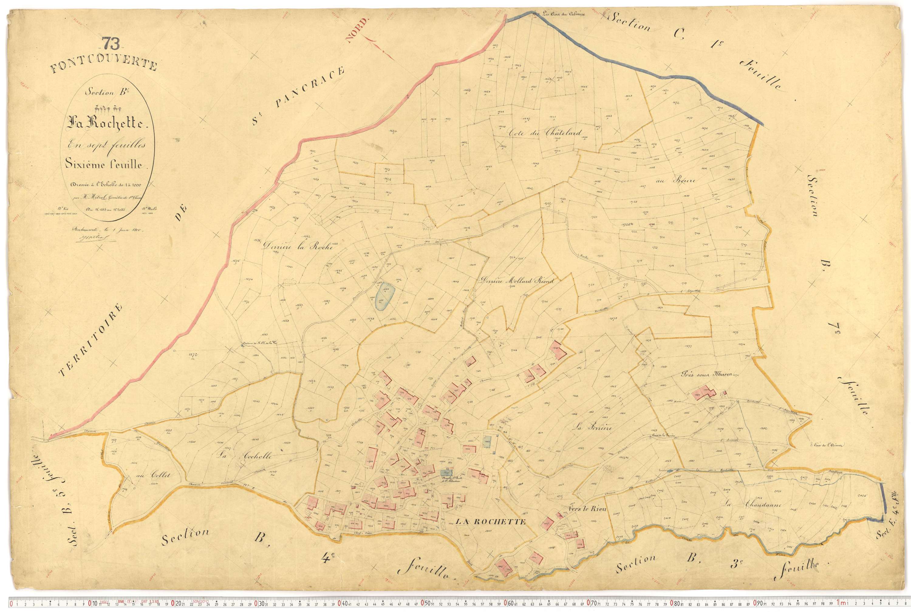 Fontcouverte-la-Toussuire - Plans cadastraux du premier cadastre français.