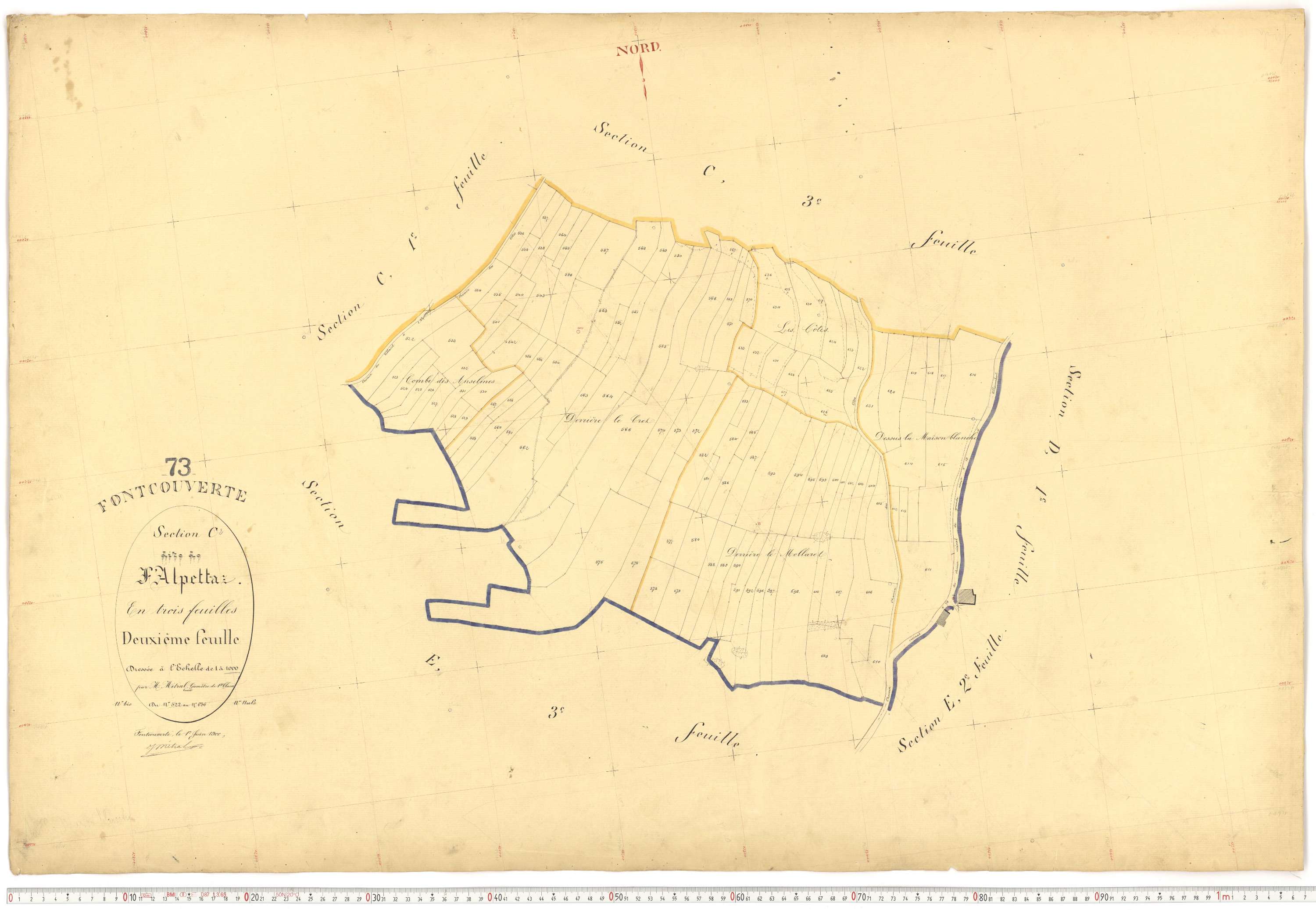 Fontcouverte-la-Toussuire - Plans cadastraux du premier cadastre français.