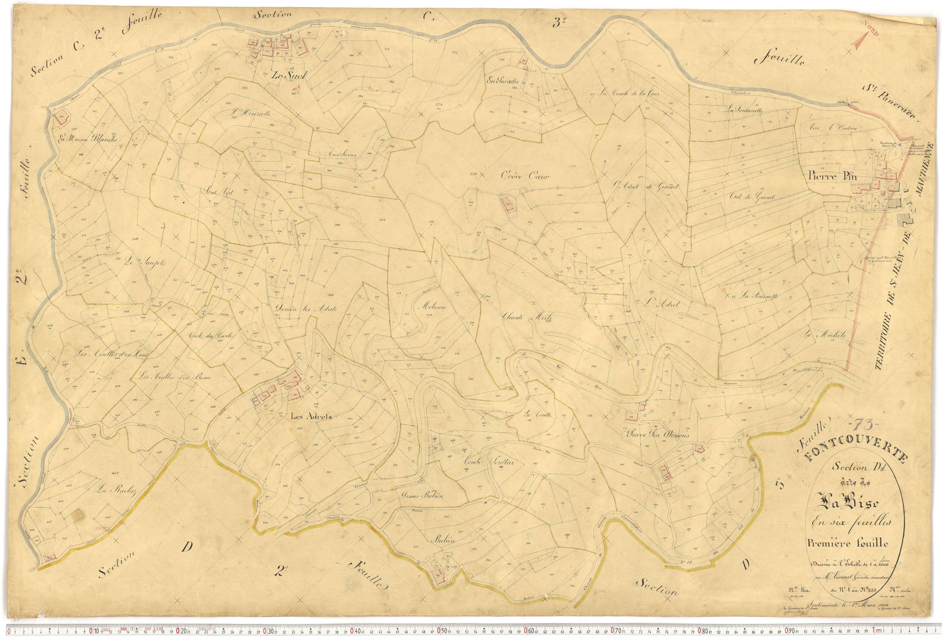 Fontcouverte-la-Toussuire - Plans cadastraux du premier cadastre français.