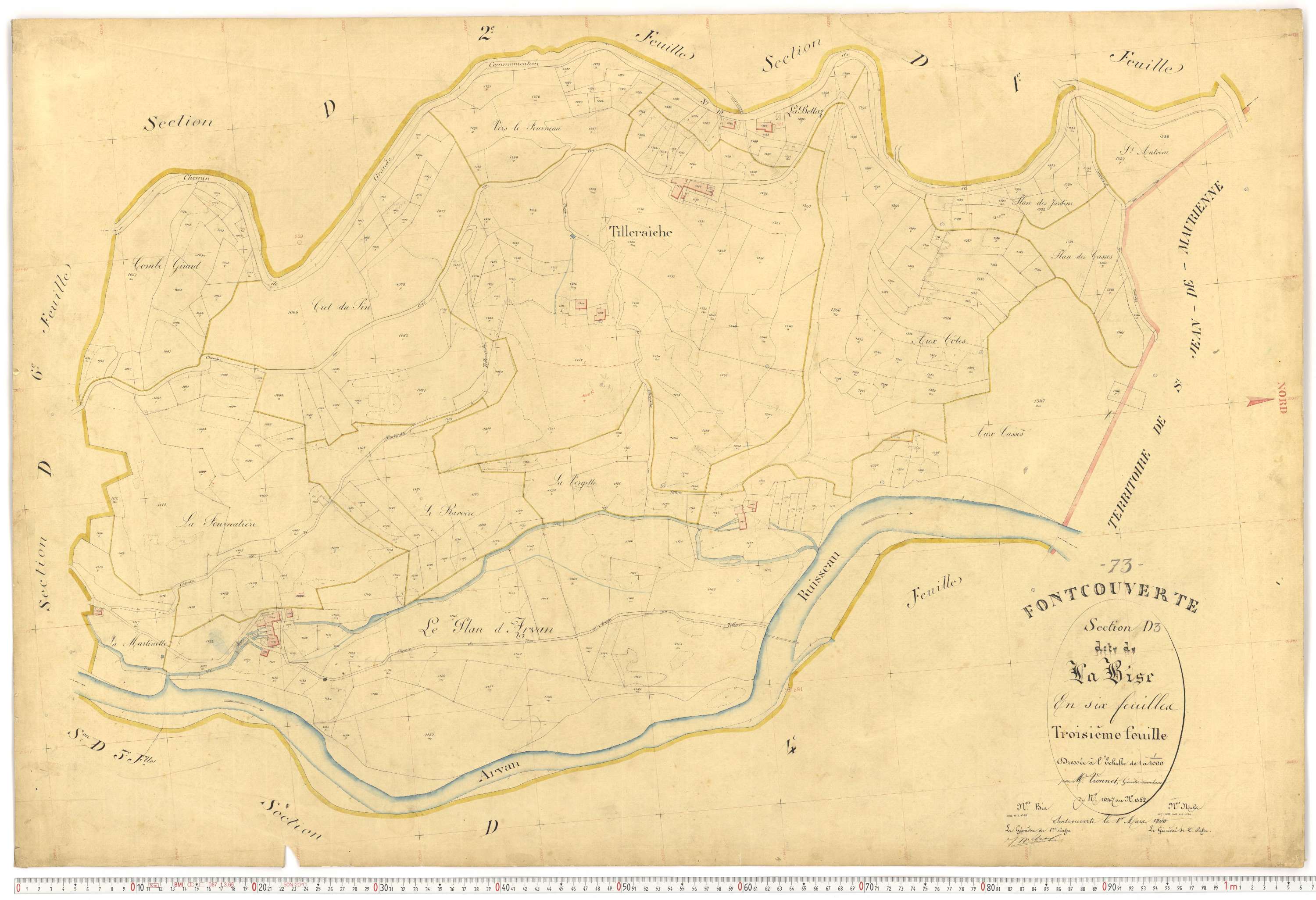 Fontcouverte-la-Toussuire - Plans cadastraux du premier cadastre français.